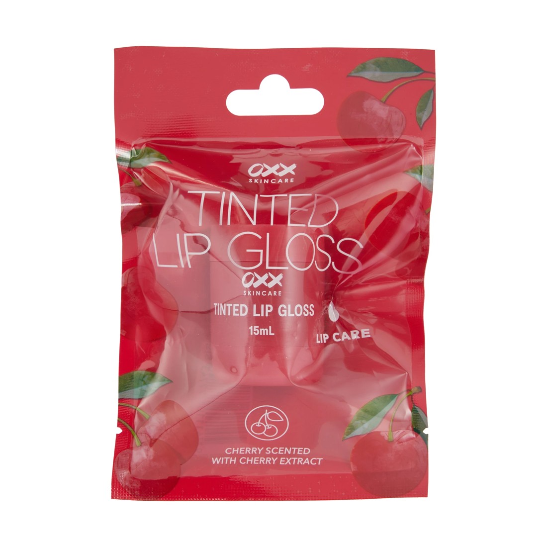 1 OXX Skincare Tinted Lip Gloss 15ml - Cherry Extract and Cherry Scented, 1 of 5