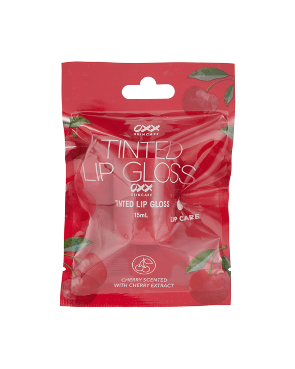 OXX Skincare Tinted Lip Gloss 15ml - Cherry Extract and Cherry Scented
