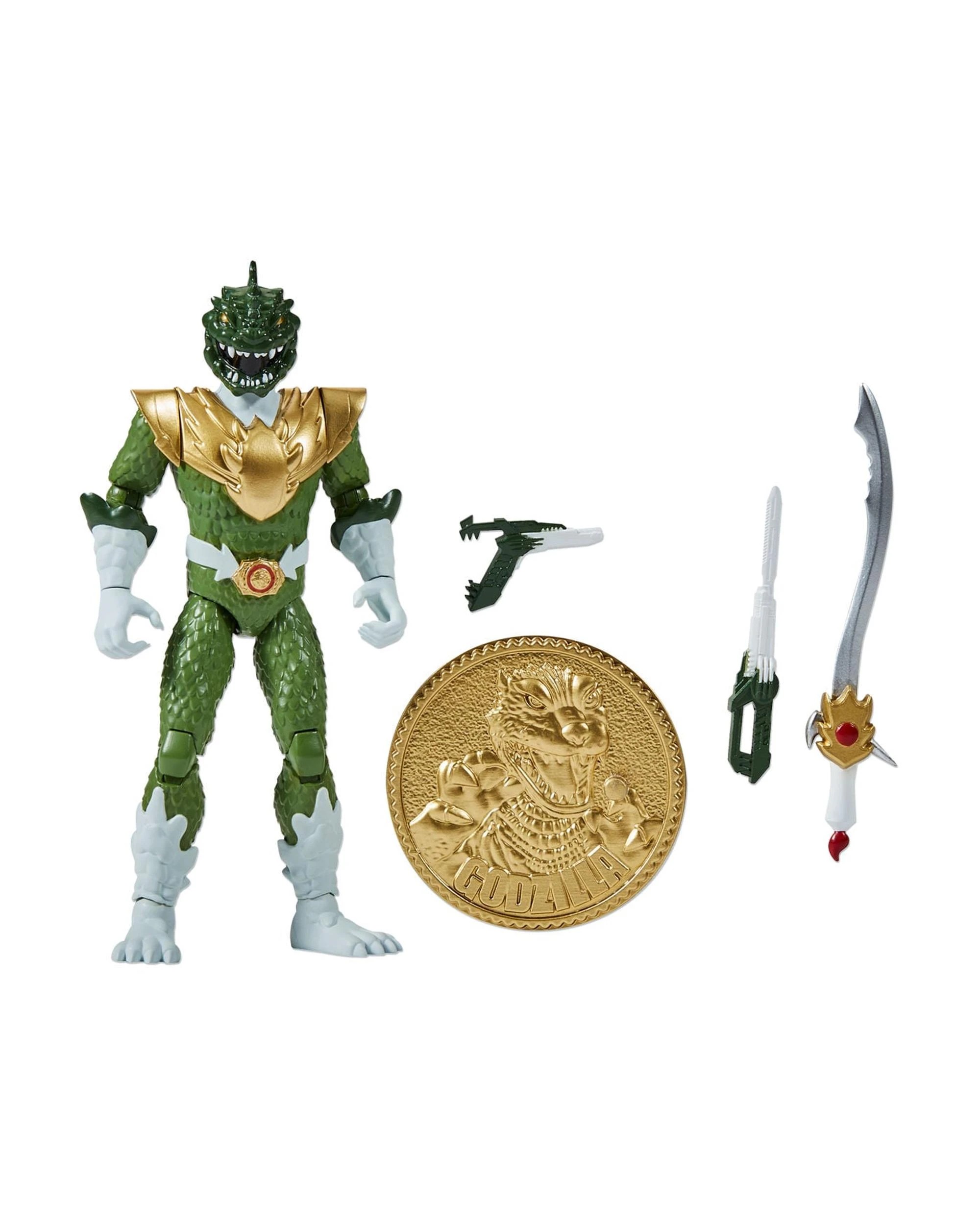 2 Godzilla vs Mighty Morphin Power Rangers II Green Godzilla Kaiju Ranger Action Figure, 2 of 4