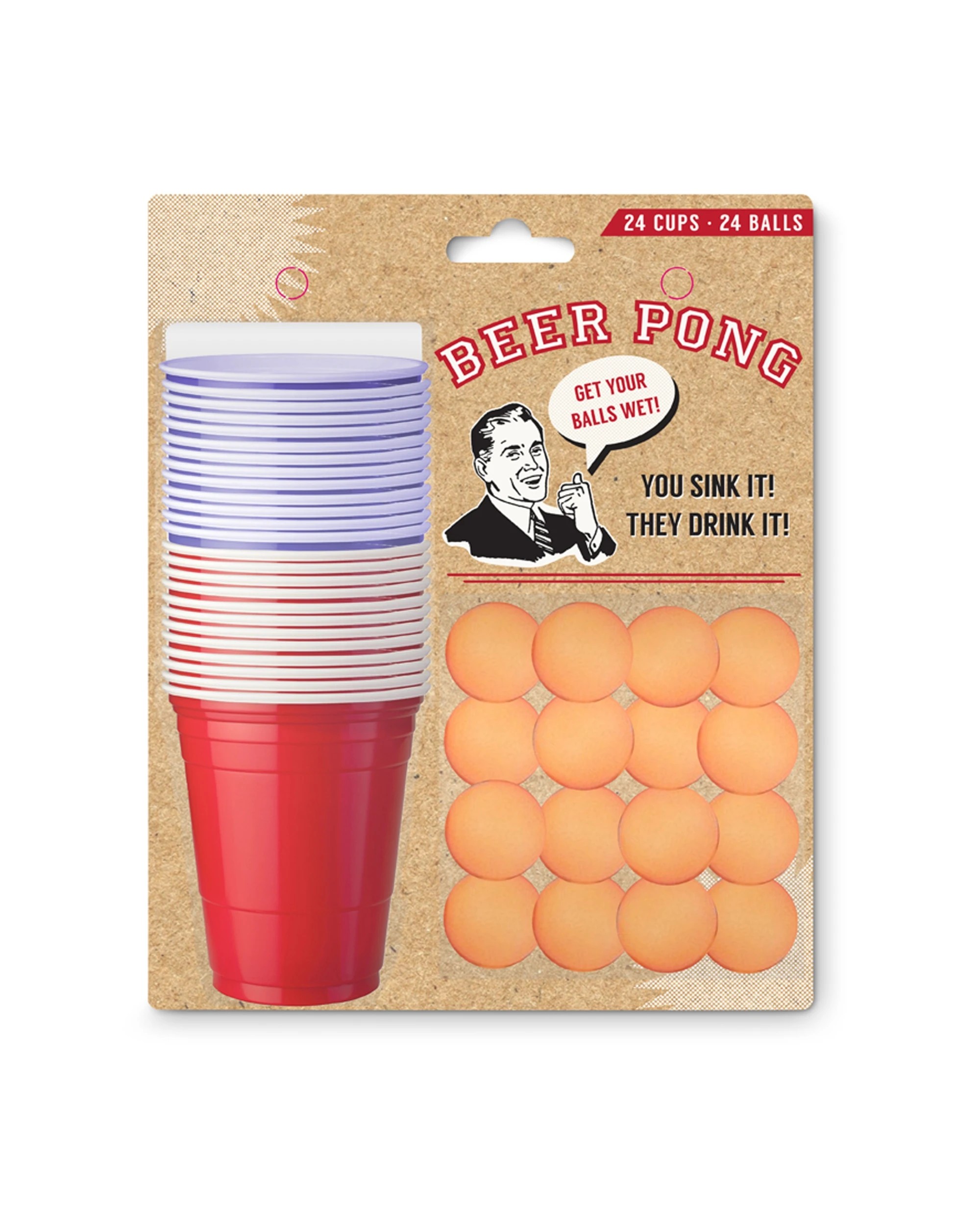 2 Drinking Beer Pong 24 Cups 24 Balls Fun Novelty Drinking. Tabletop Game 18y+
 - Multi, 2 of 3