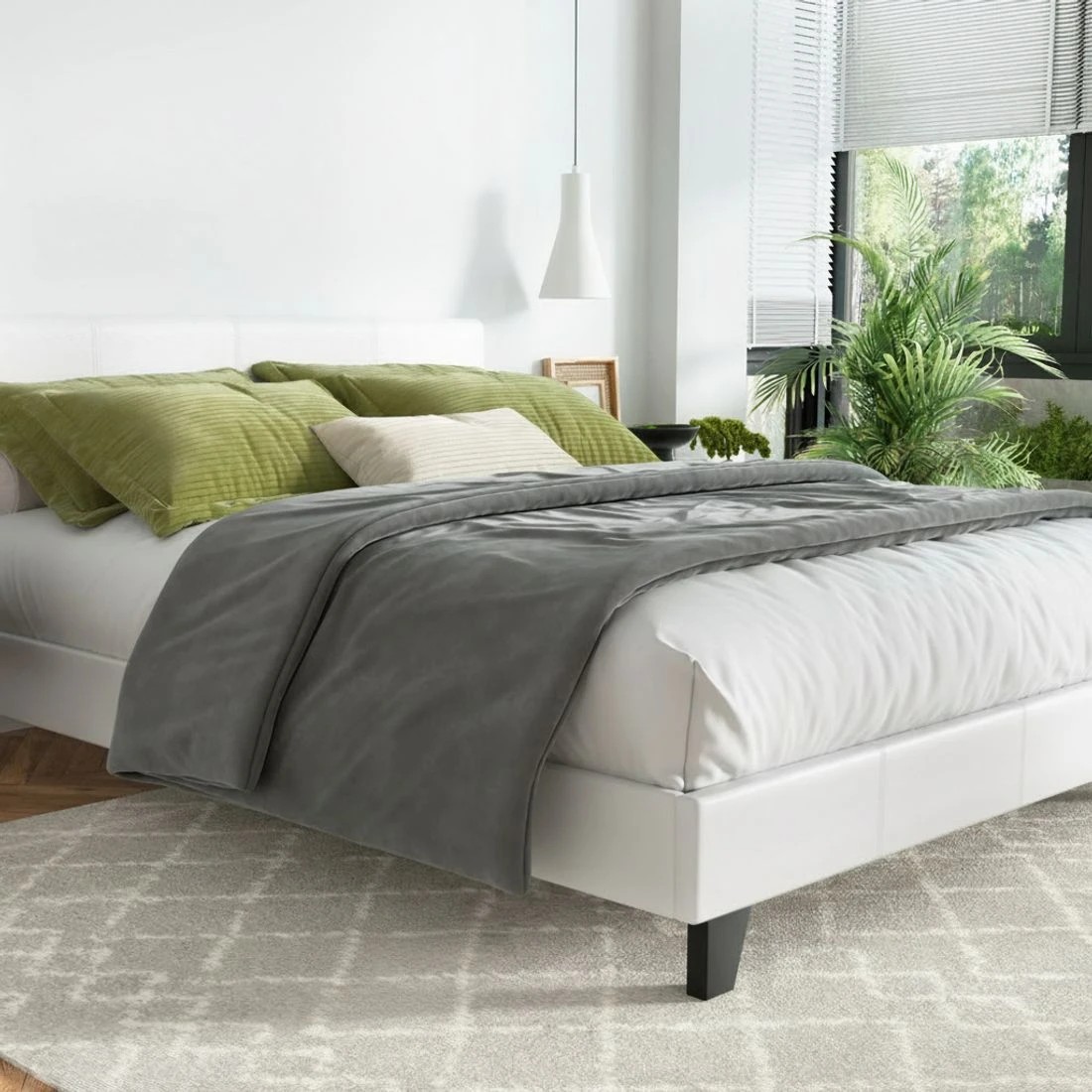 5 Artiss Bed Frame Queen Size  NEO - White, 5 of 7