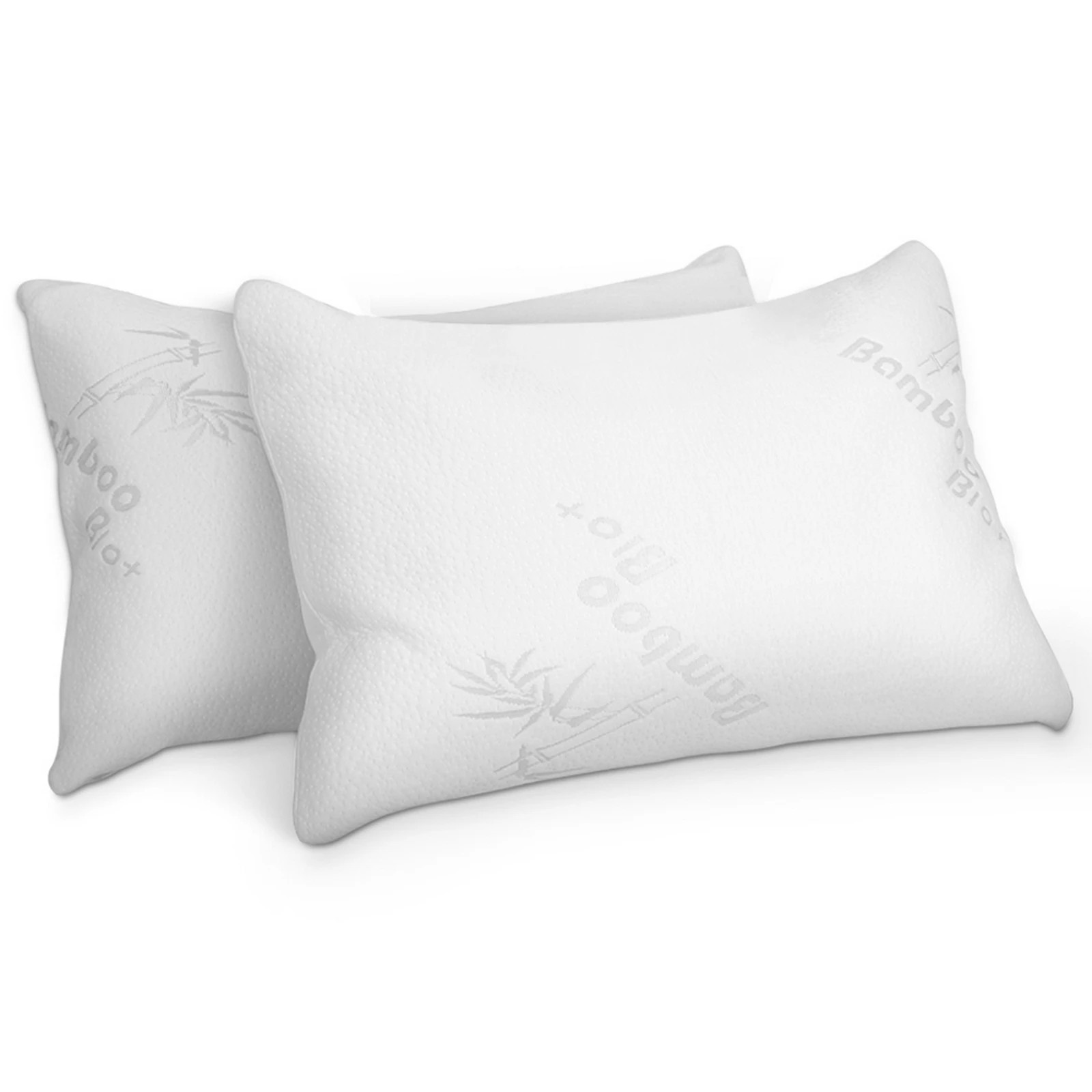 1 Starry Eucalypt Memory Foam Pillow Twin Pack Standard Size Cool Gel - White, 1 of 4