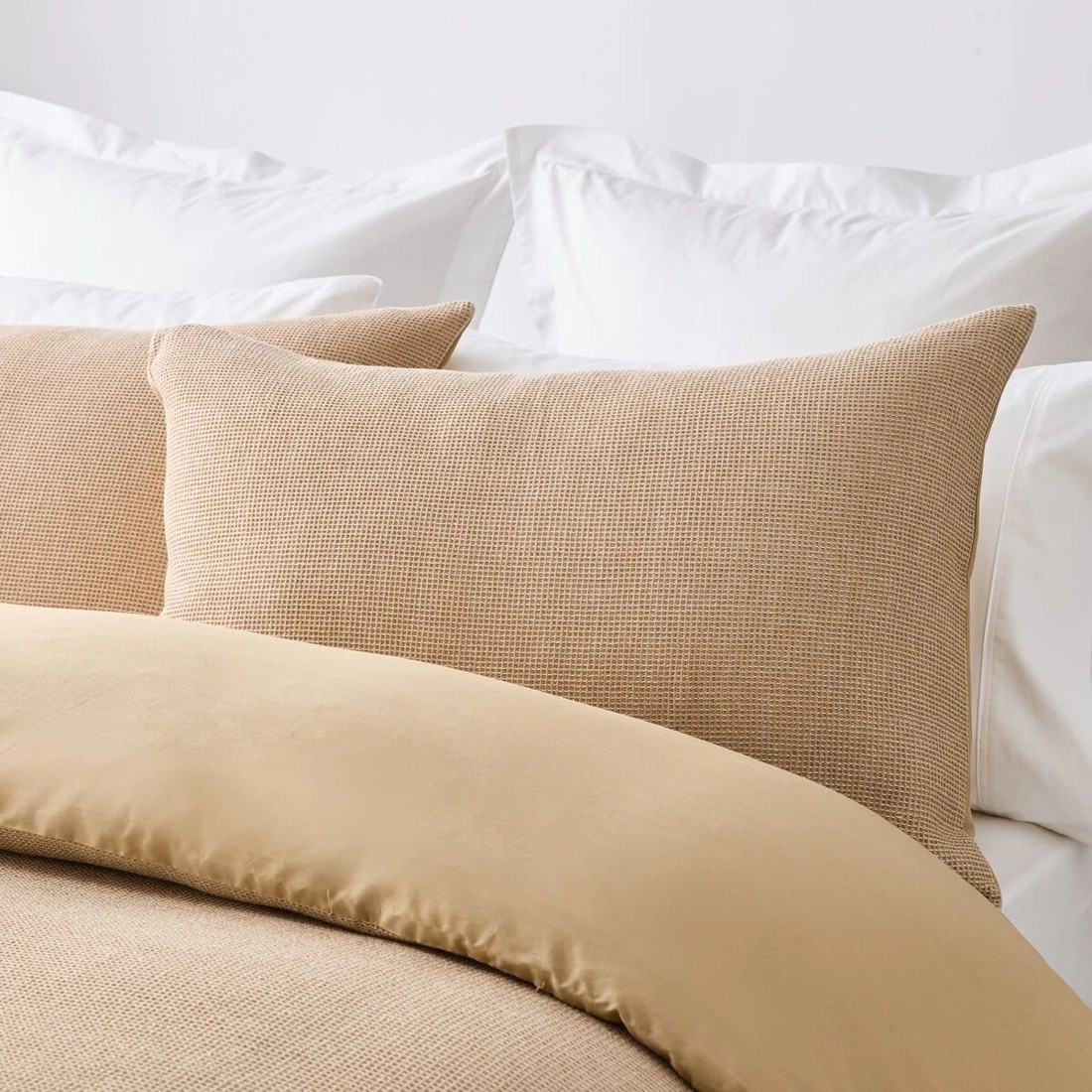 2 Waffle Micro Cotton Quilt Cover Set - Super King Bed, Lark, 2 of 6