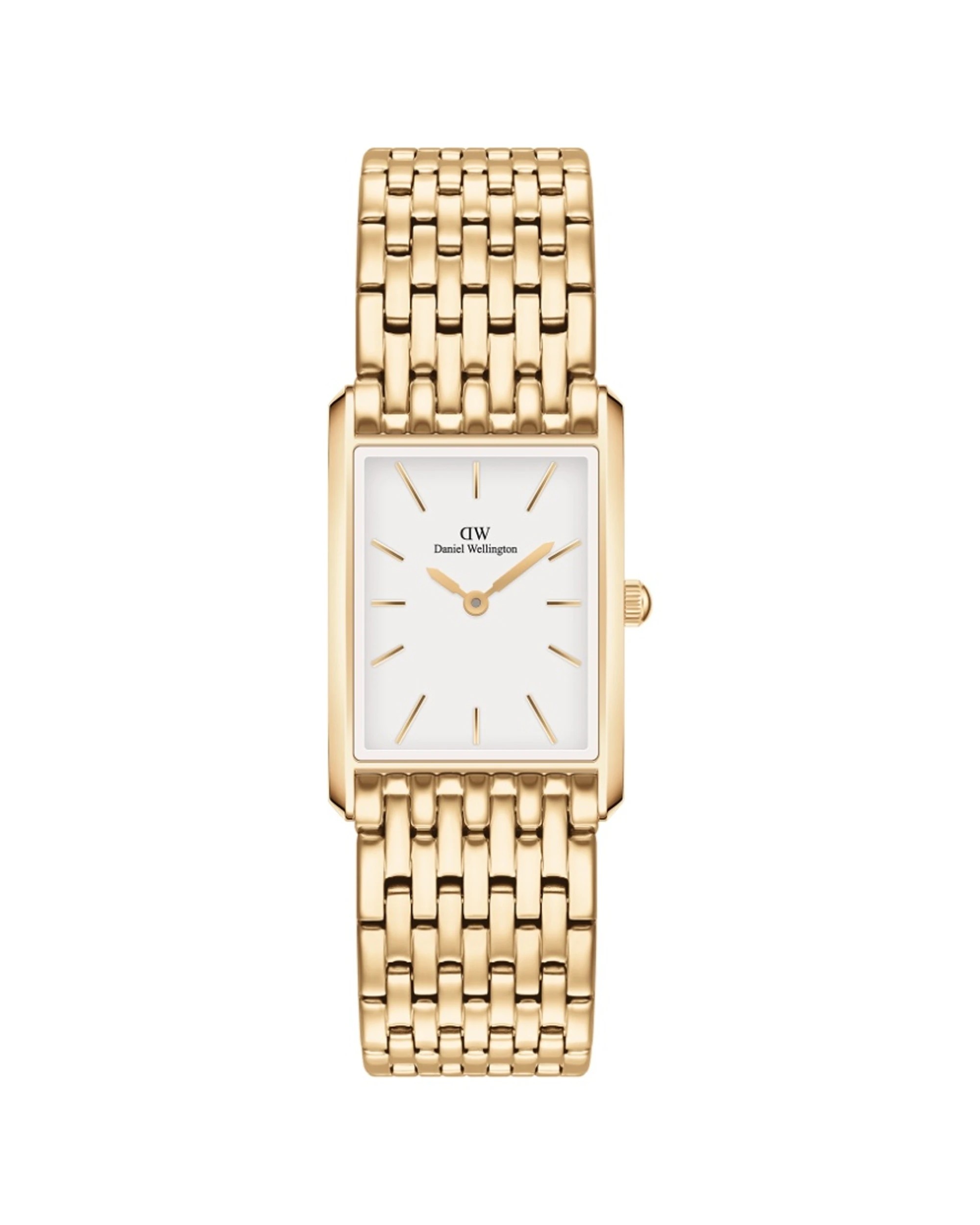 1 Daniel Wellington Bound Watch 32x22mm 9-Link Stainless Steel Gold Plated White Dial, 1 of 5