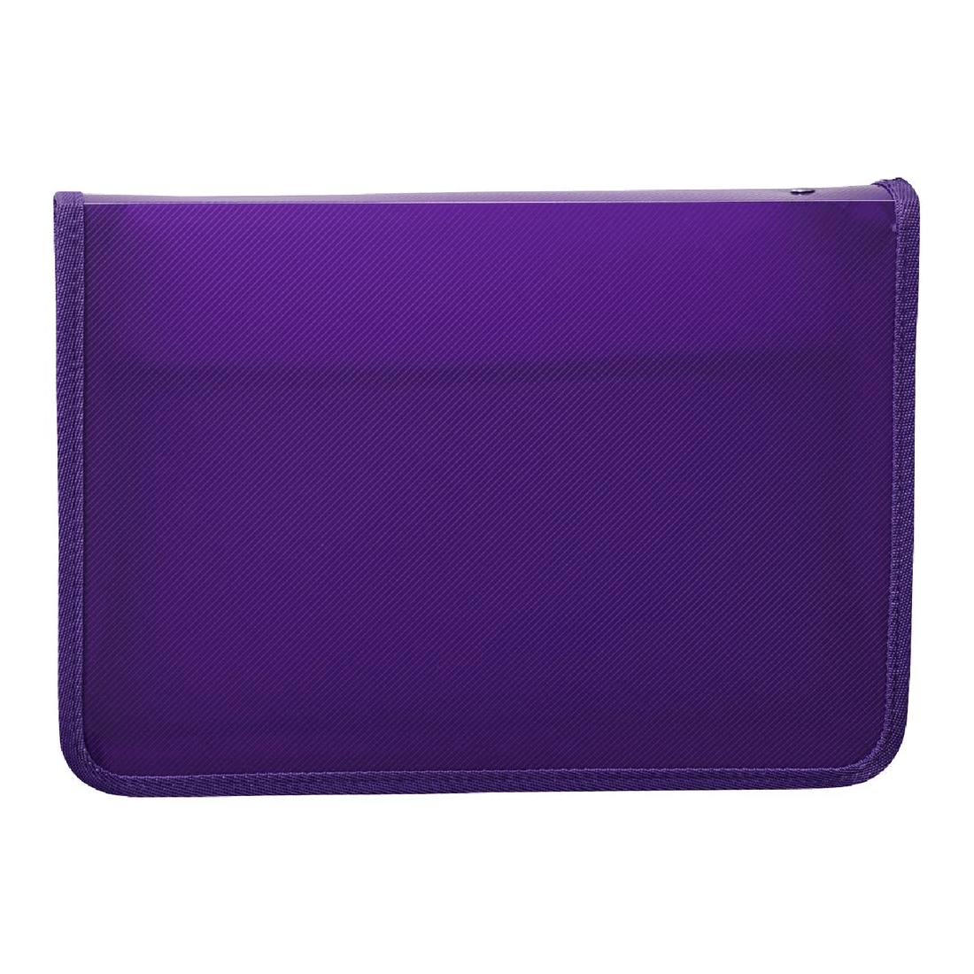1 Ausinc A4 Zipped Document Folder Purple, 1 of 7