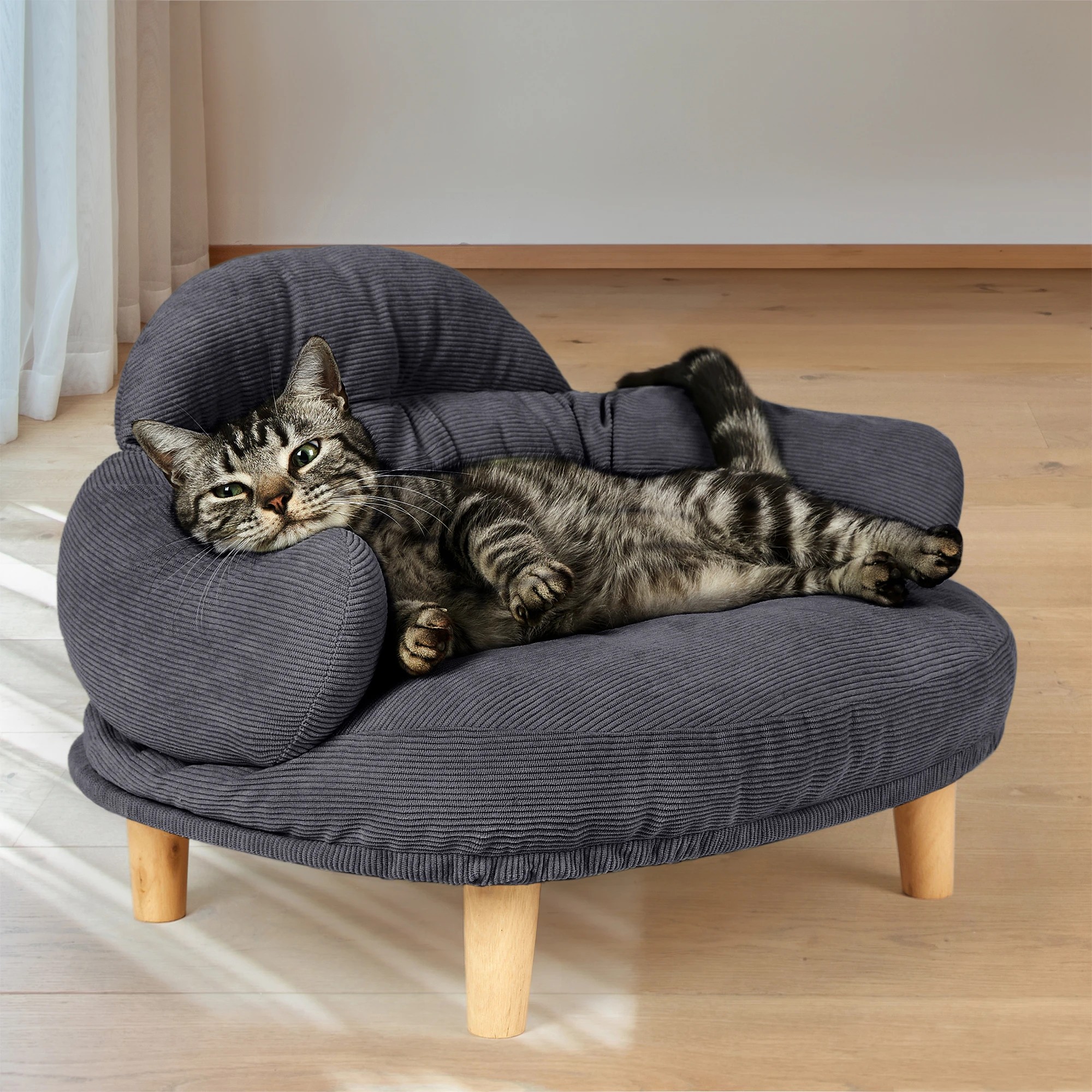 2 Pawz Elevated Pet Sofa Large - Grey, 2 of 2