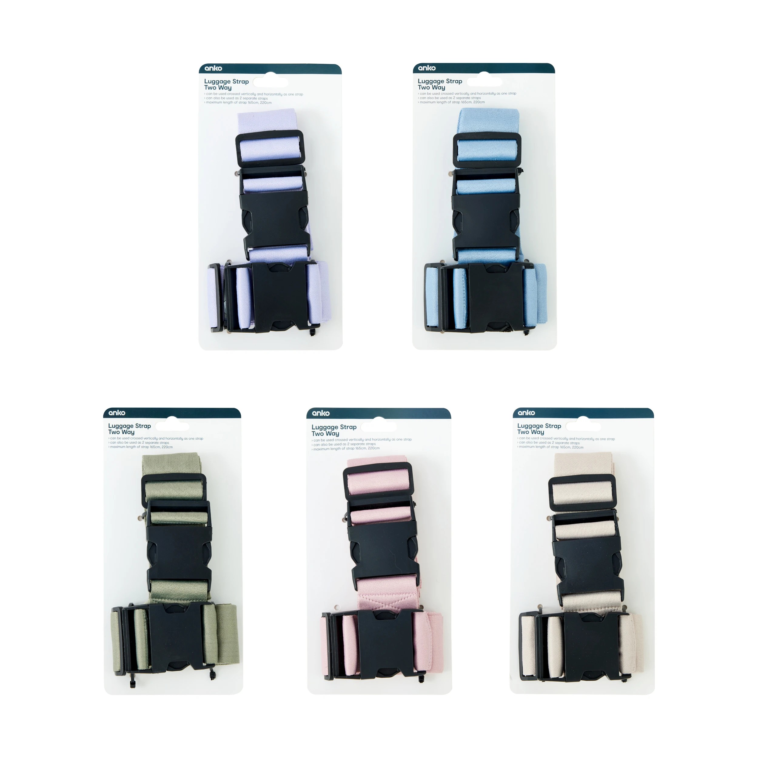 1 Two Way Luggage Strap - Assorted, 1 of 4