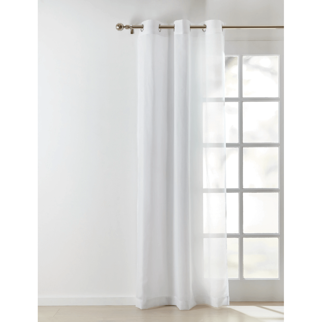 1 Sicily Curtain - White - 120cm x 223cm, 1 of 6