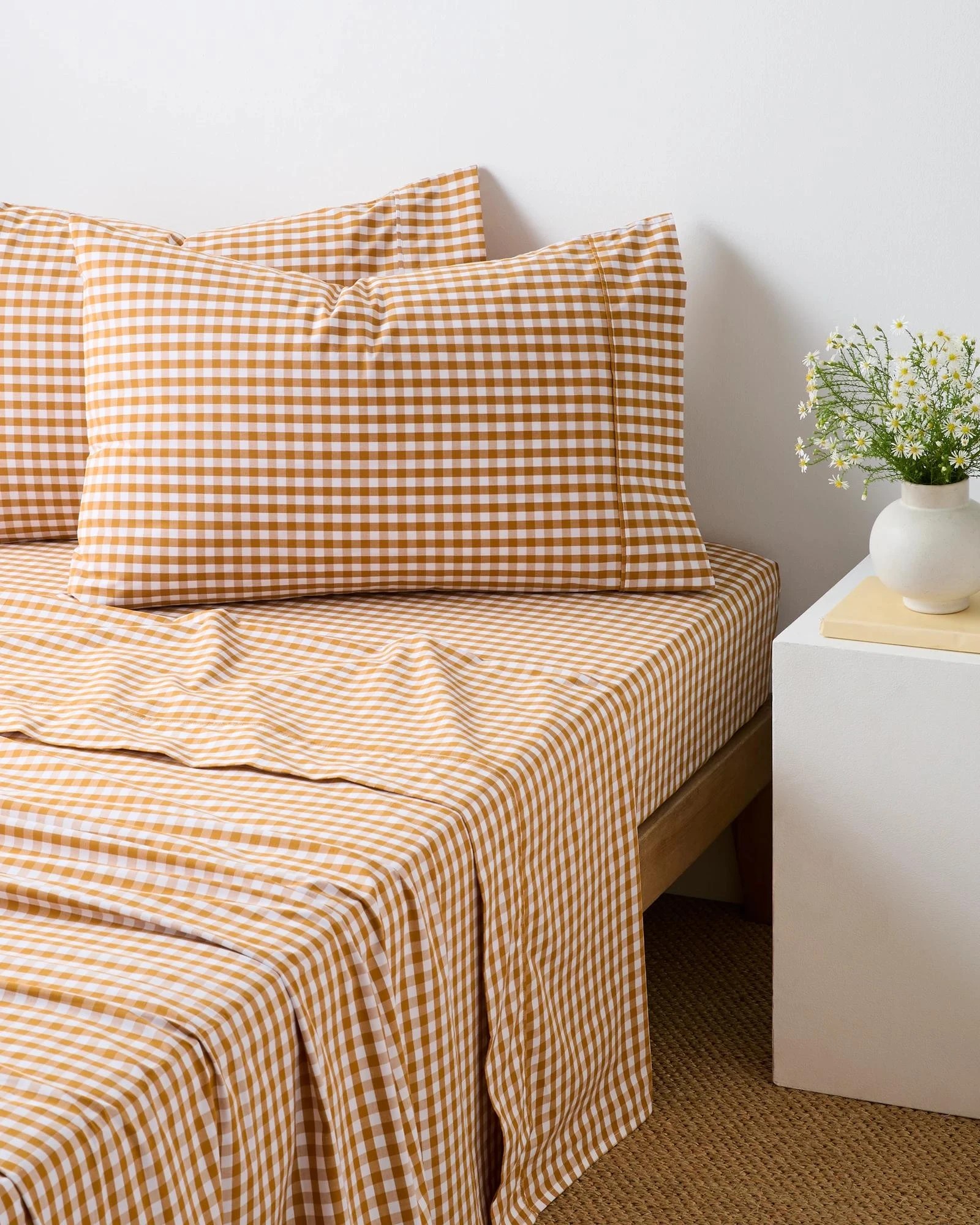 1 Target Australian Cotton Mix & Match Flat Sheet - Double Bed - Yellow, 1 of 8