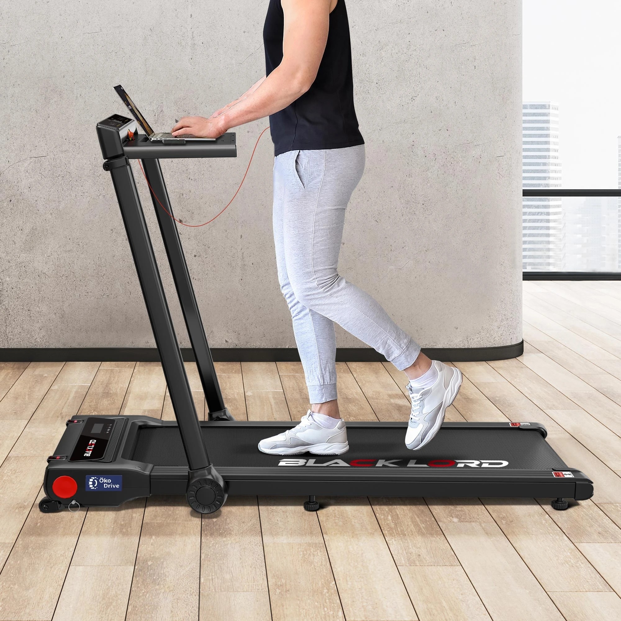 5 Black Lord Treadmill 4 In 1 Walking Pad Removable Desk Height Adjustable, 5 of 10