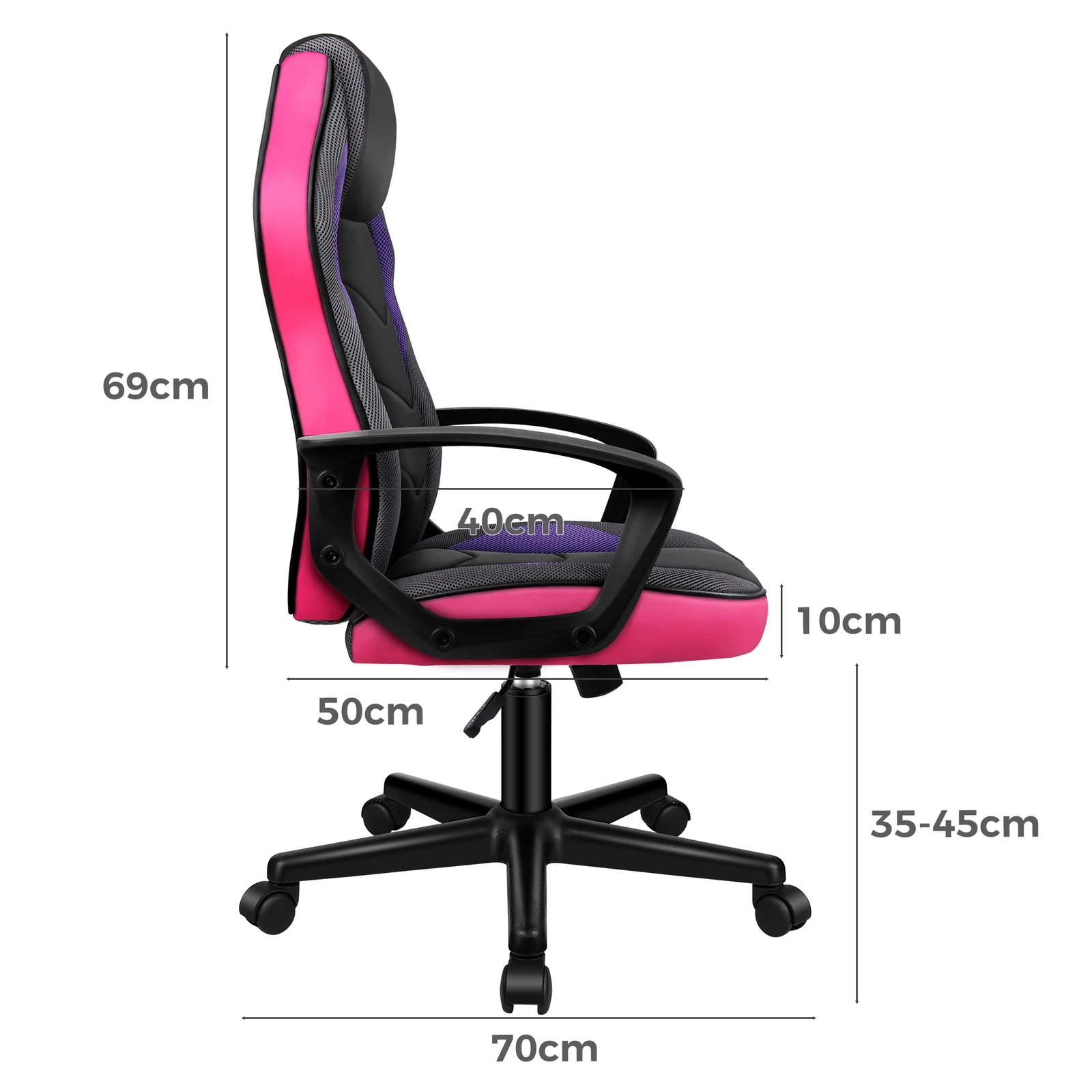 4 Alfordson Gaming Chair Racing Office Executive Computer Seat Work - Purple, 4 of 9