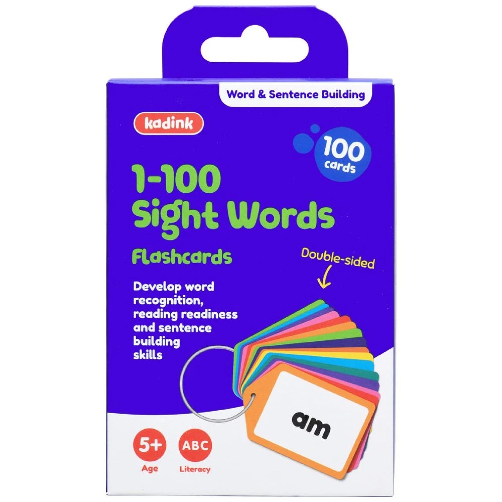 1 Kadink Flashcards 1-100 Sight Words, 1 of 5
