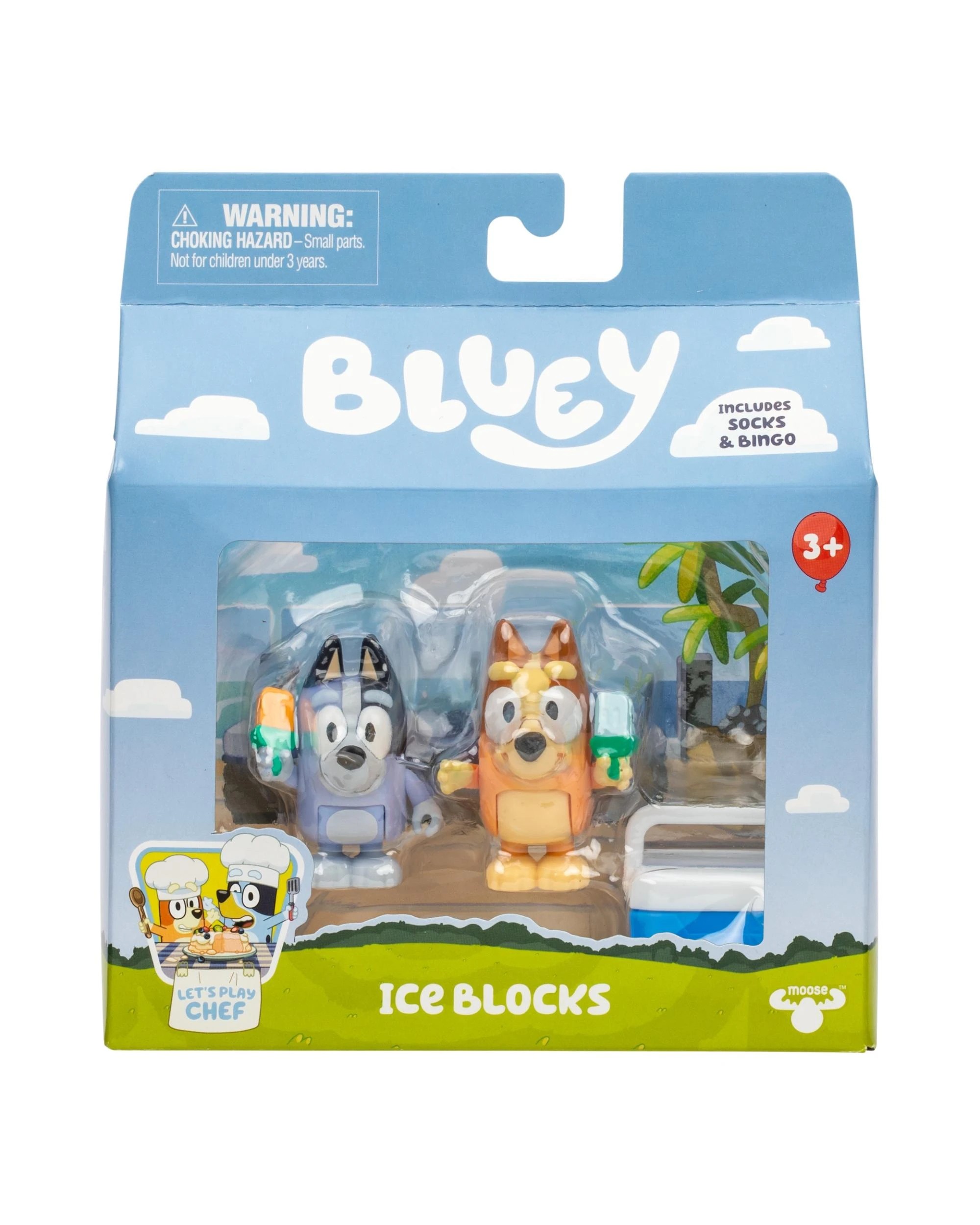 6 Bluey Figure 2 Pack Series 13 Ice Blocks Bingo and Socks, 6 of 8