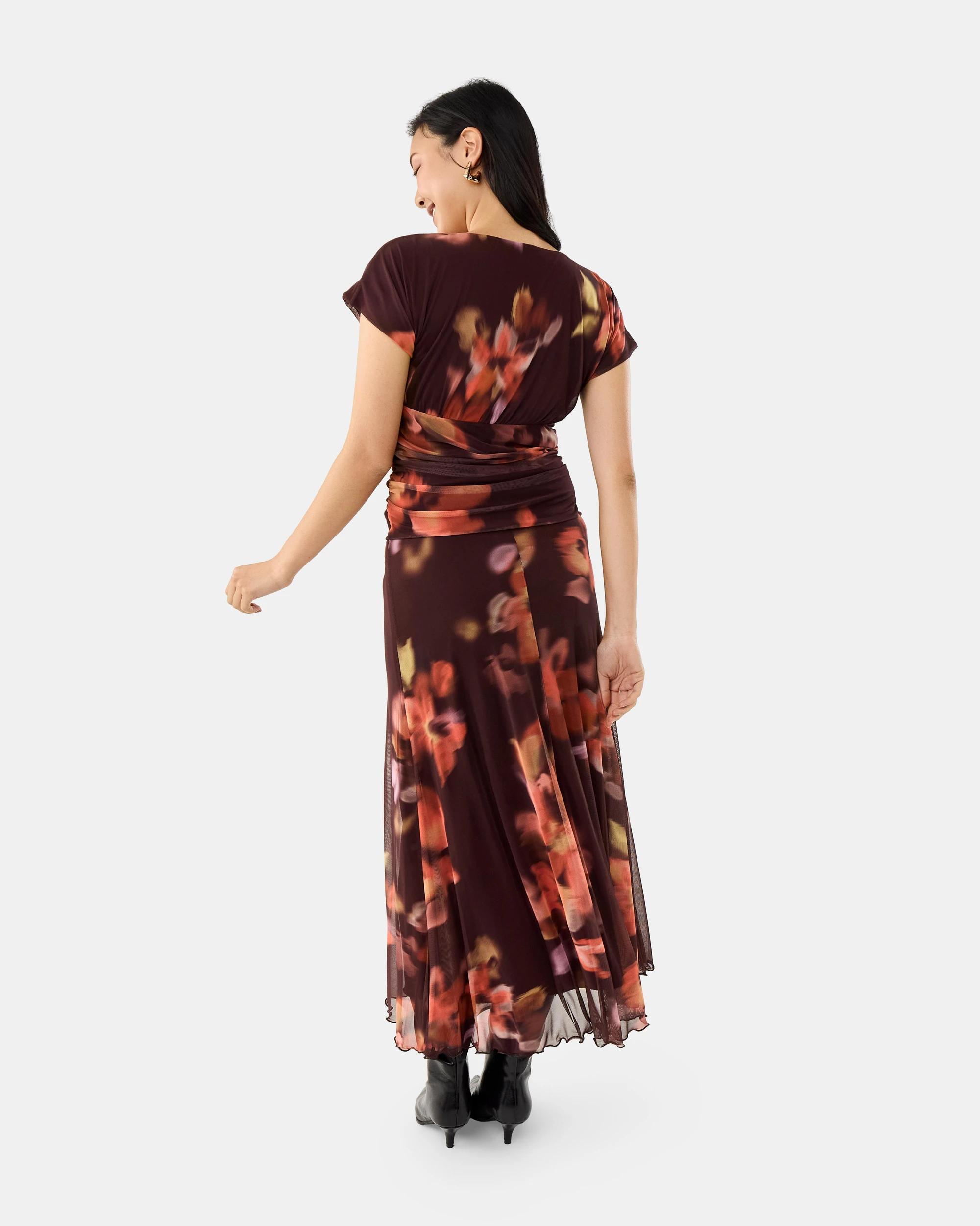4 Mesh Maxi Skirt Hazy Flora, 4 of 7