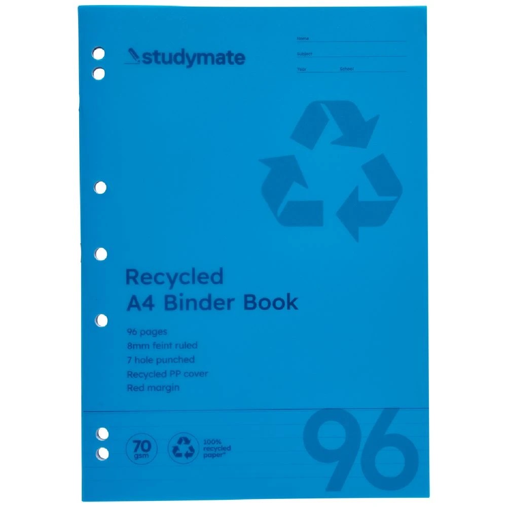 3 Studymate PP A4 Binder Book 96 Page Blue, 3 of 3