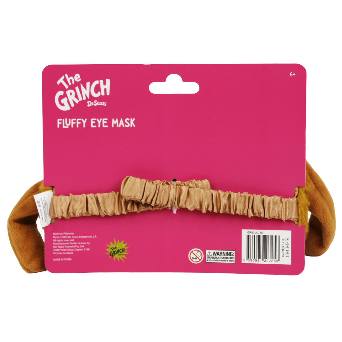 2 Dr. Seuss The Grinch Fluffy Eye Mask, 2 of 2