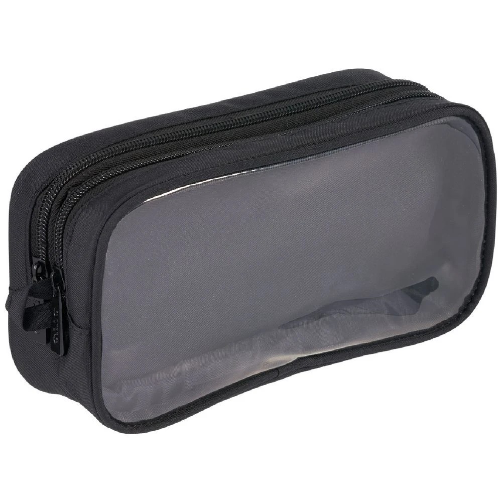 1 Otto 2 Zip Pencil Case Black, 1 of 3
