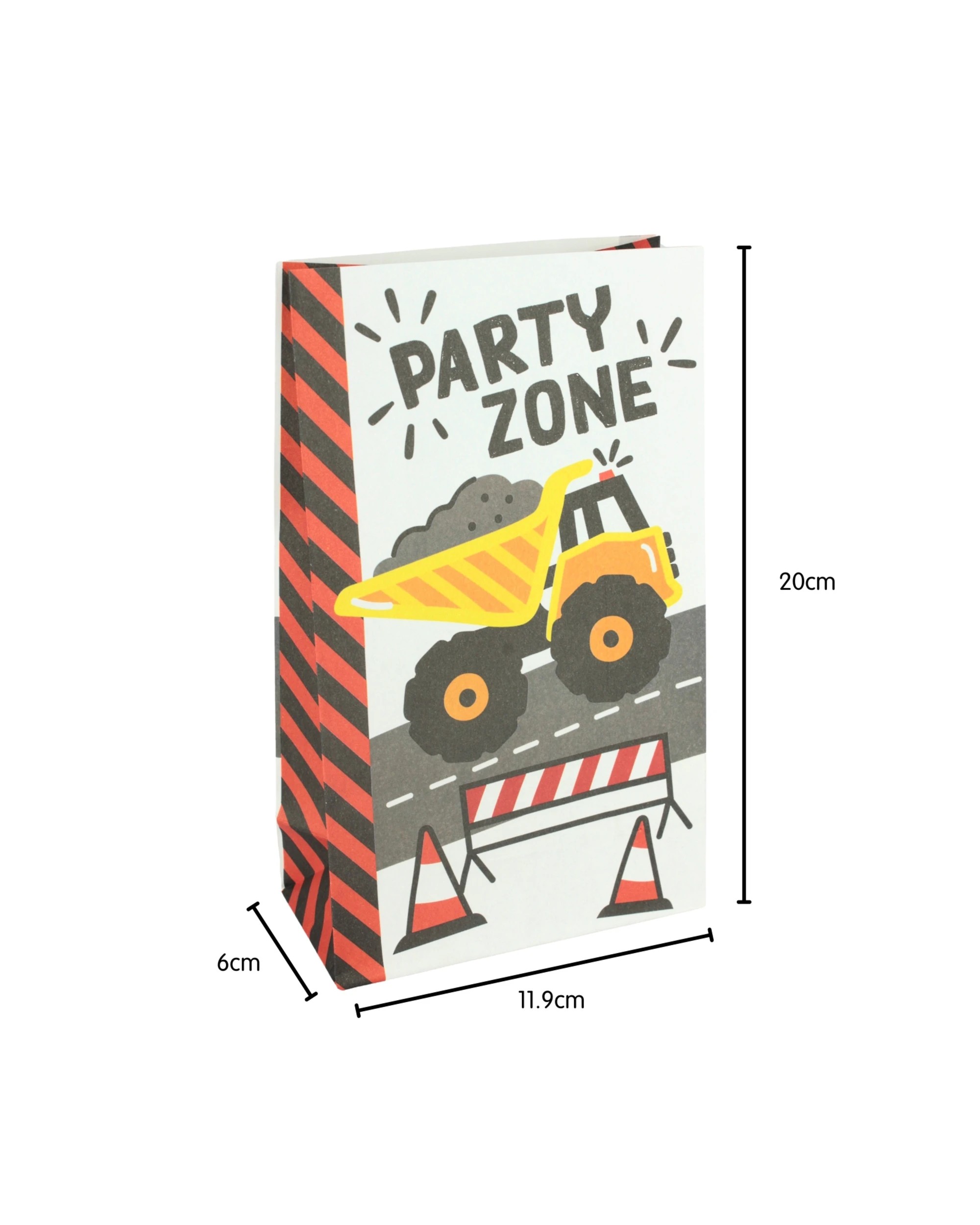 2 Artwrap Construction Truck Paper Party Bags Pack of 8, 2 of 3