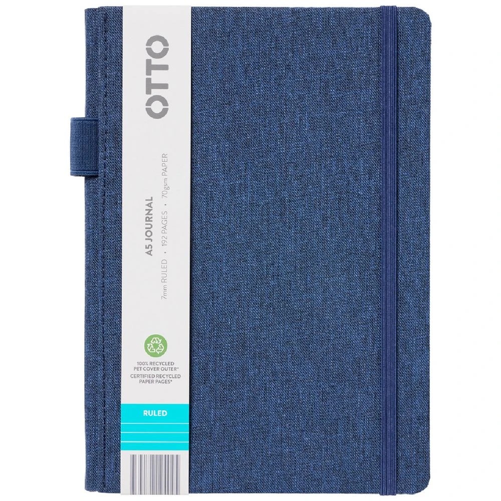 1 Otto A5 PET Journal 192 Pages Navy, 1 of 3