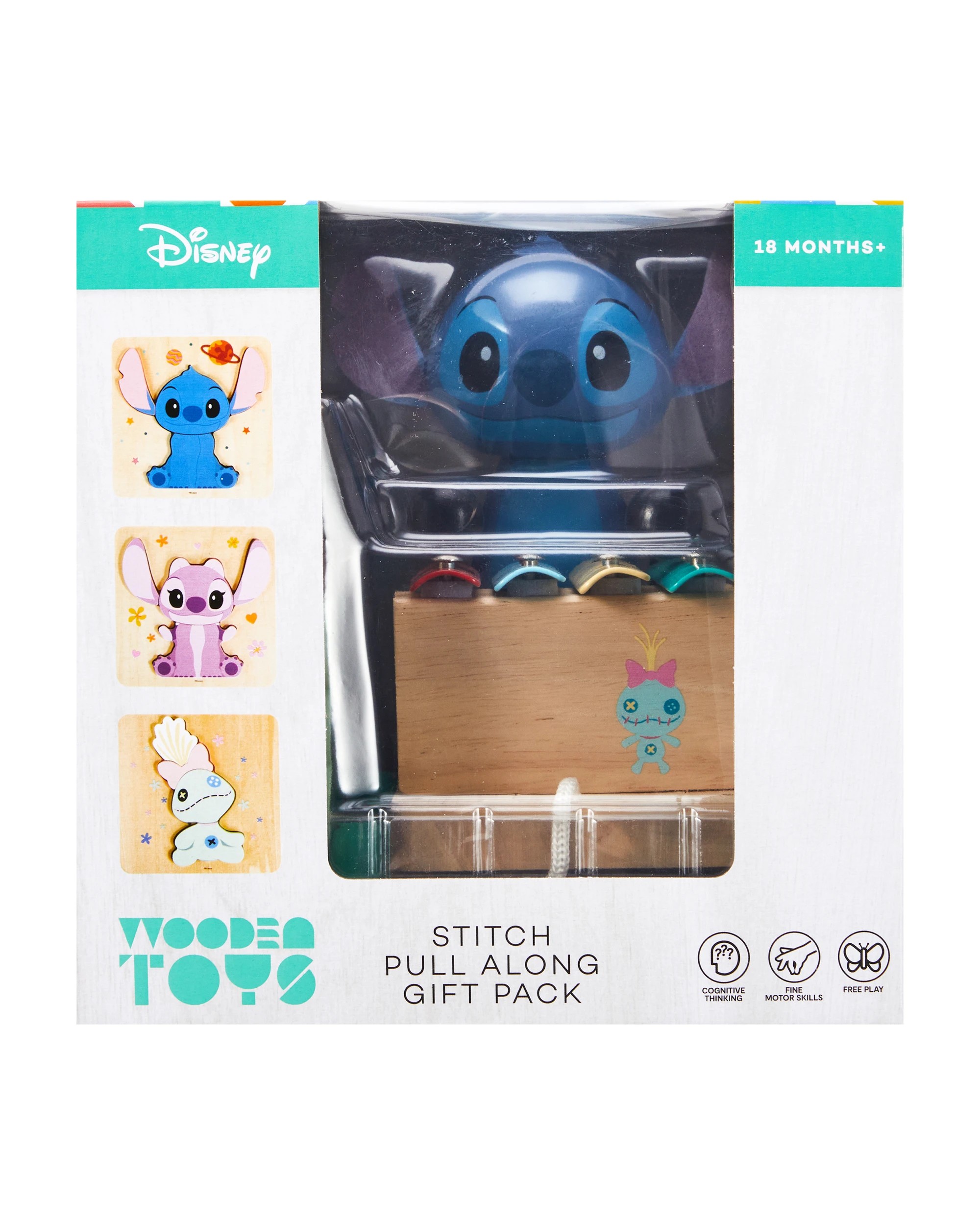 1 Wooden Toys Disney Stitch Pull Along Gift Pack, 1 of 8