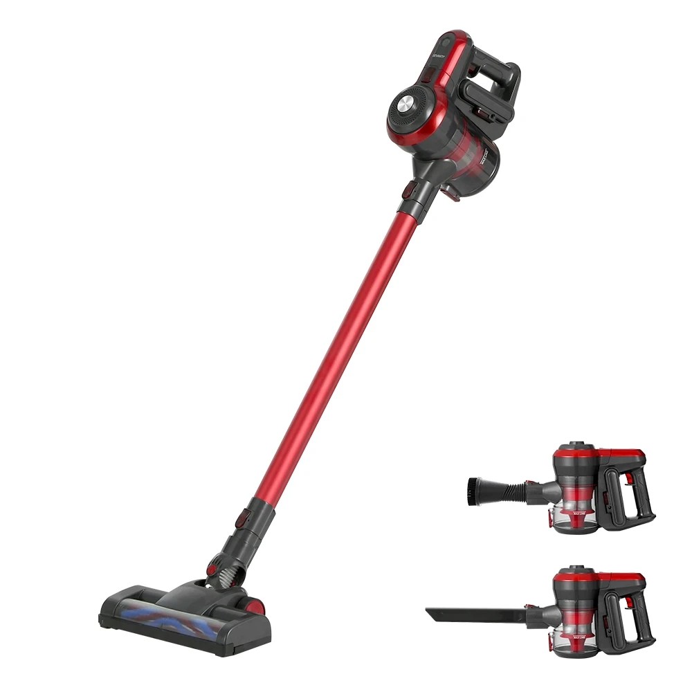 1 Devanti Stick Vacuum Cleaner Brushless Cordless 250W - Red, 1 of 6