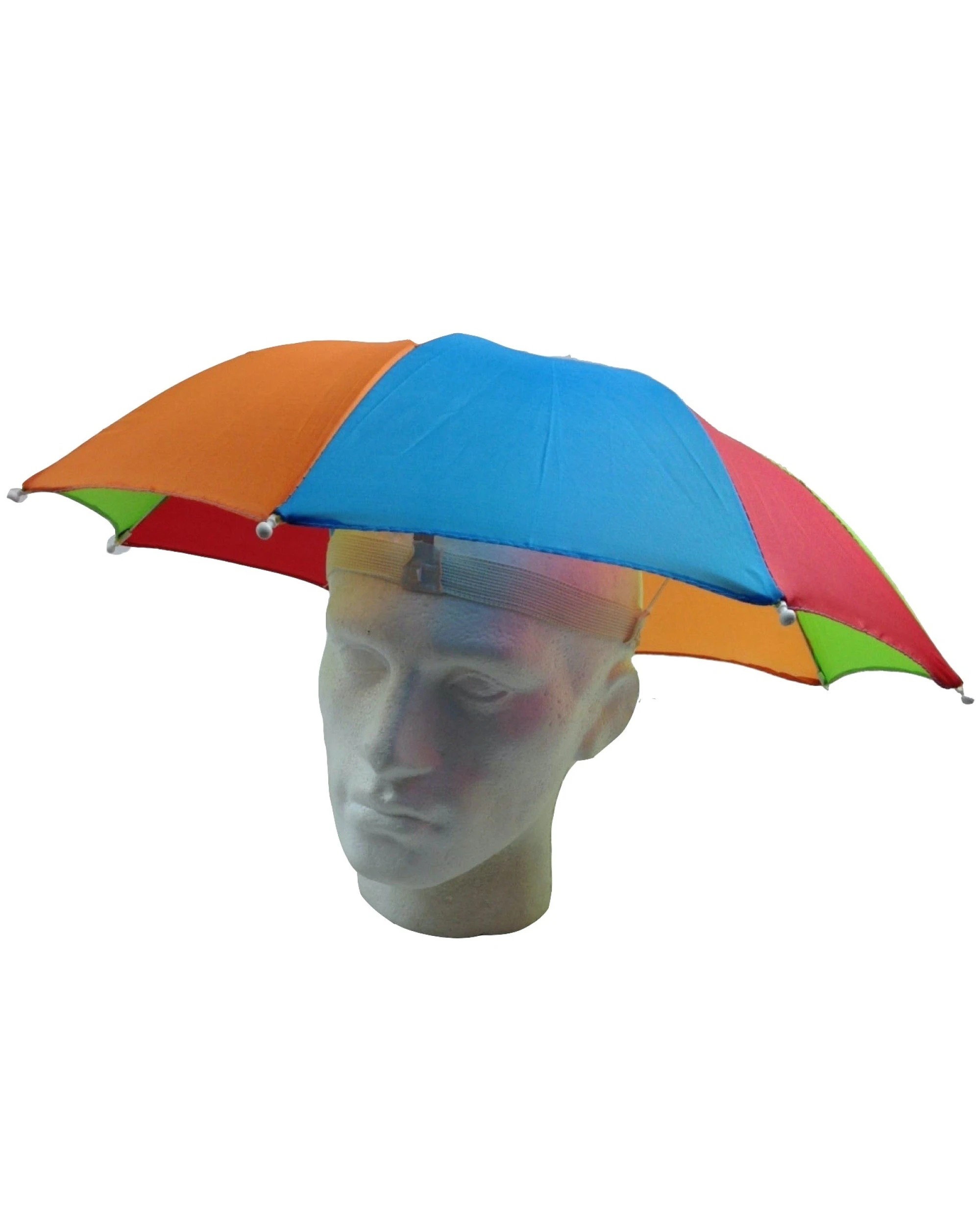 6 BR Costumes Rainbow Umbrella Hat Set with 70s Moustache Costume Props, 6 of 10