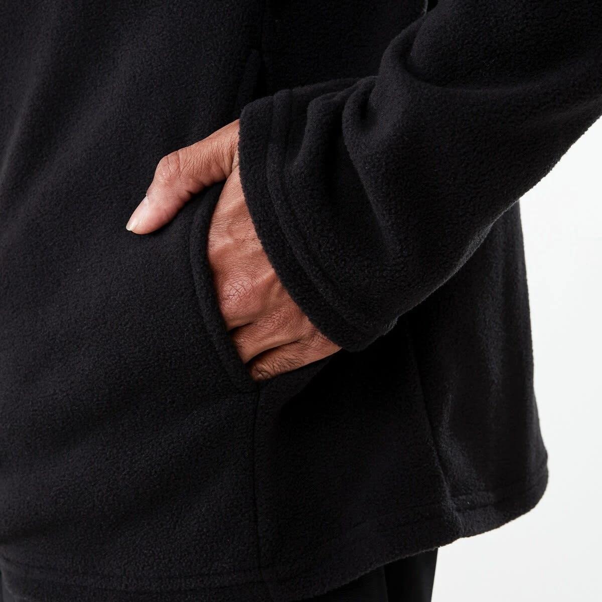 6 Active Mens Polar Fleece Quarter Zip Long Sleeve Black W25, 6 of 6