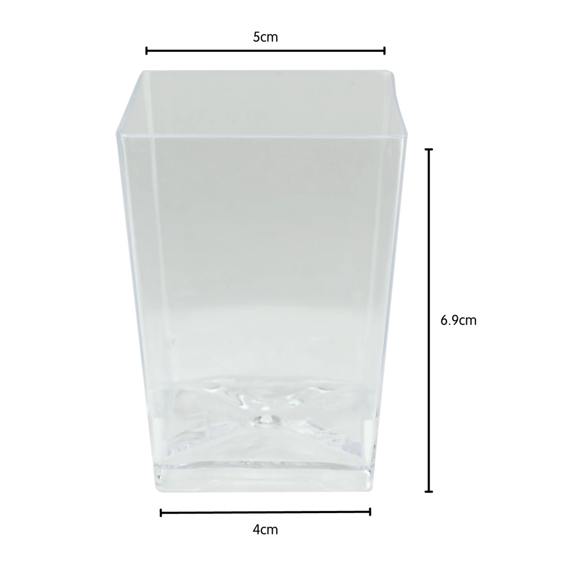 3 Magic Pro Clear Mini Plastic Square Dessert Cups 125ml (Pack of 12), 3 of 3