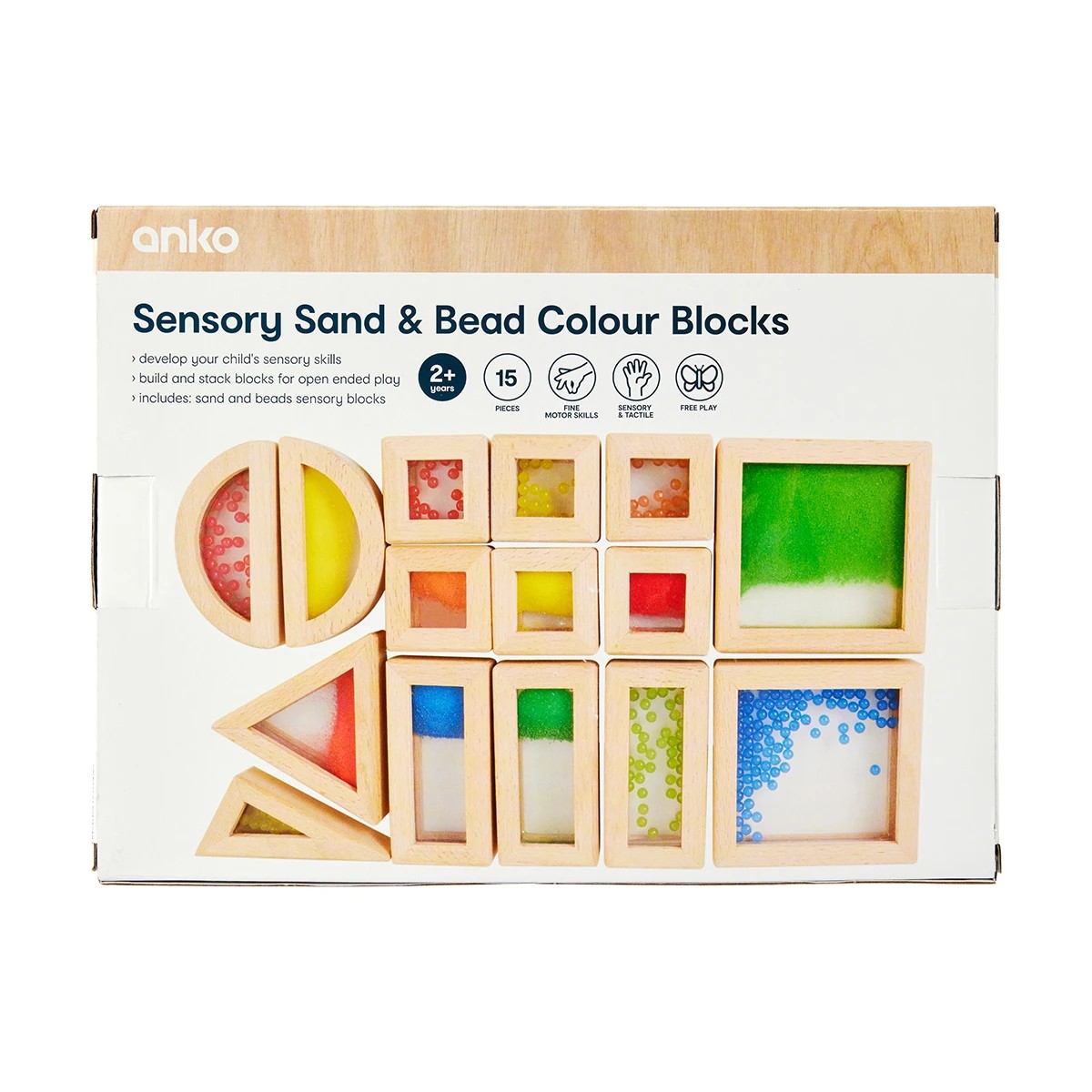 10 15 Piece Sensory Sand and Bead Colour Blocks Set, 10 of 10