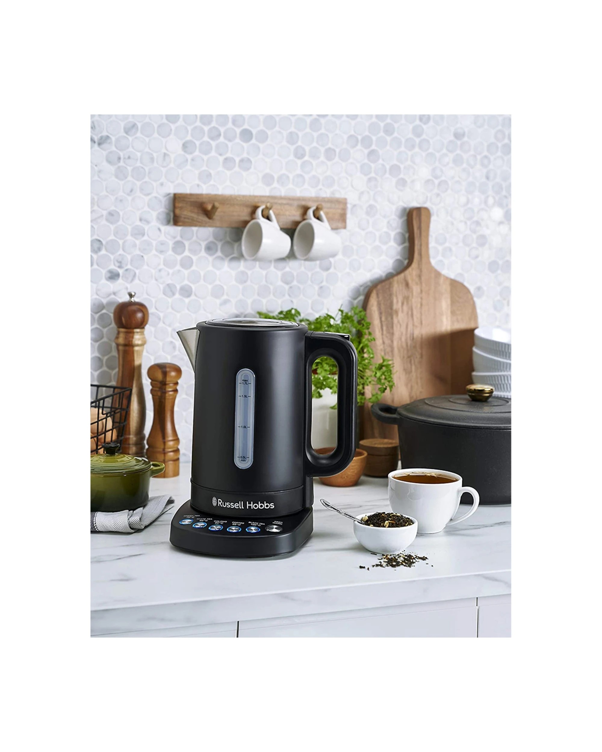 4 Russell Hobbs Rhk510blk Electric Addison 1.7l Digital Water Kettle Ss Matte - Black, 4 of 4