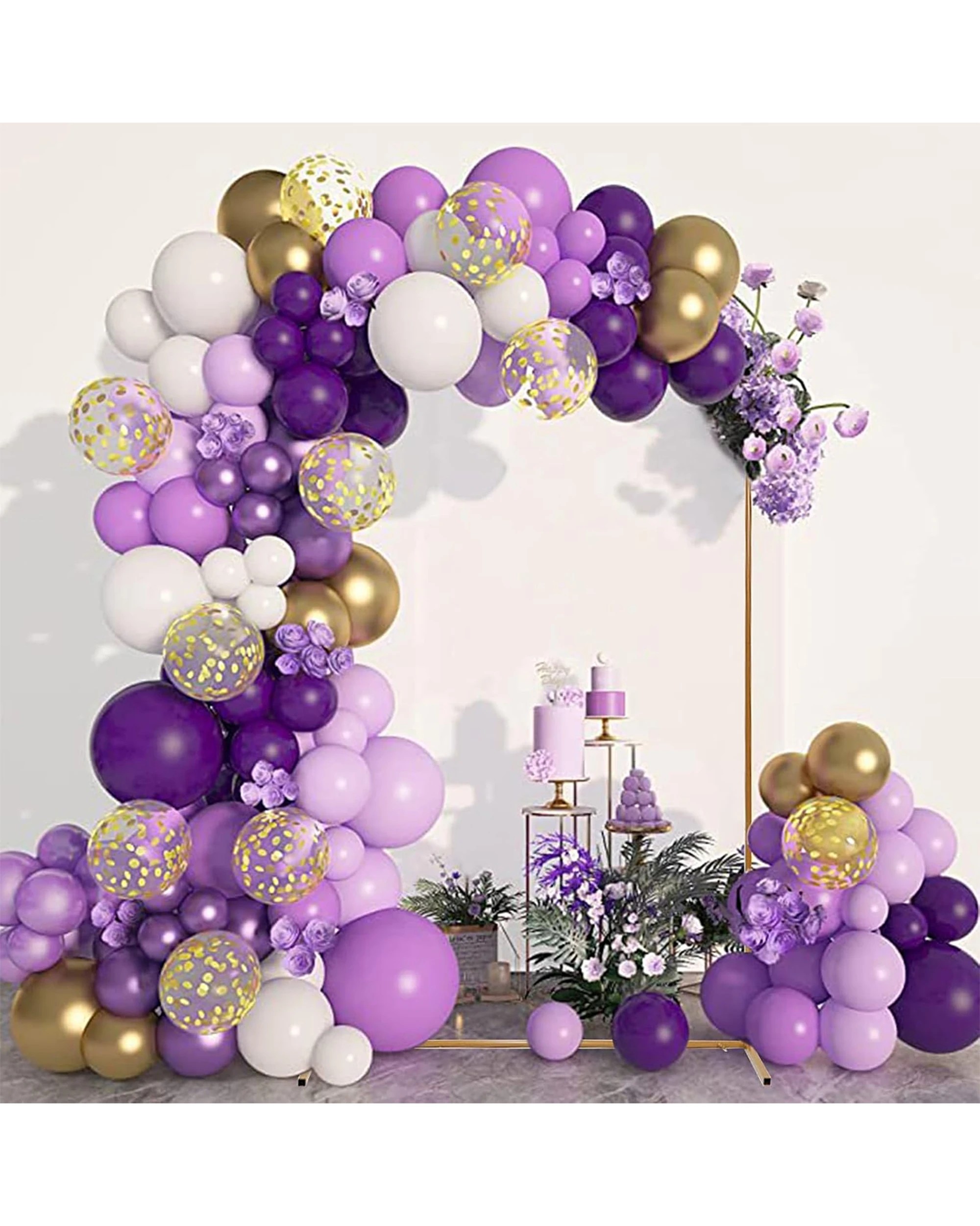 3 Party Maker Metal Round Arch Frame 2m - Gold, 3 of 4