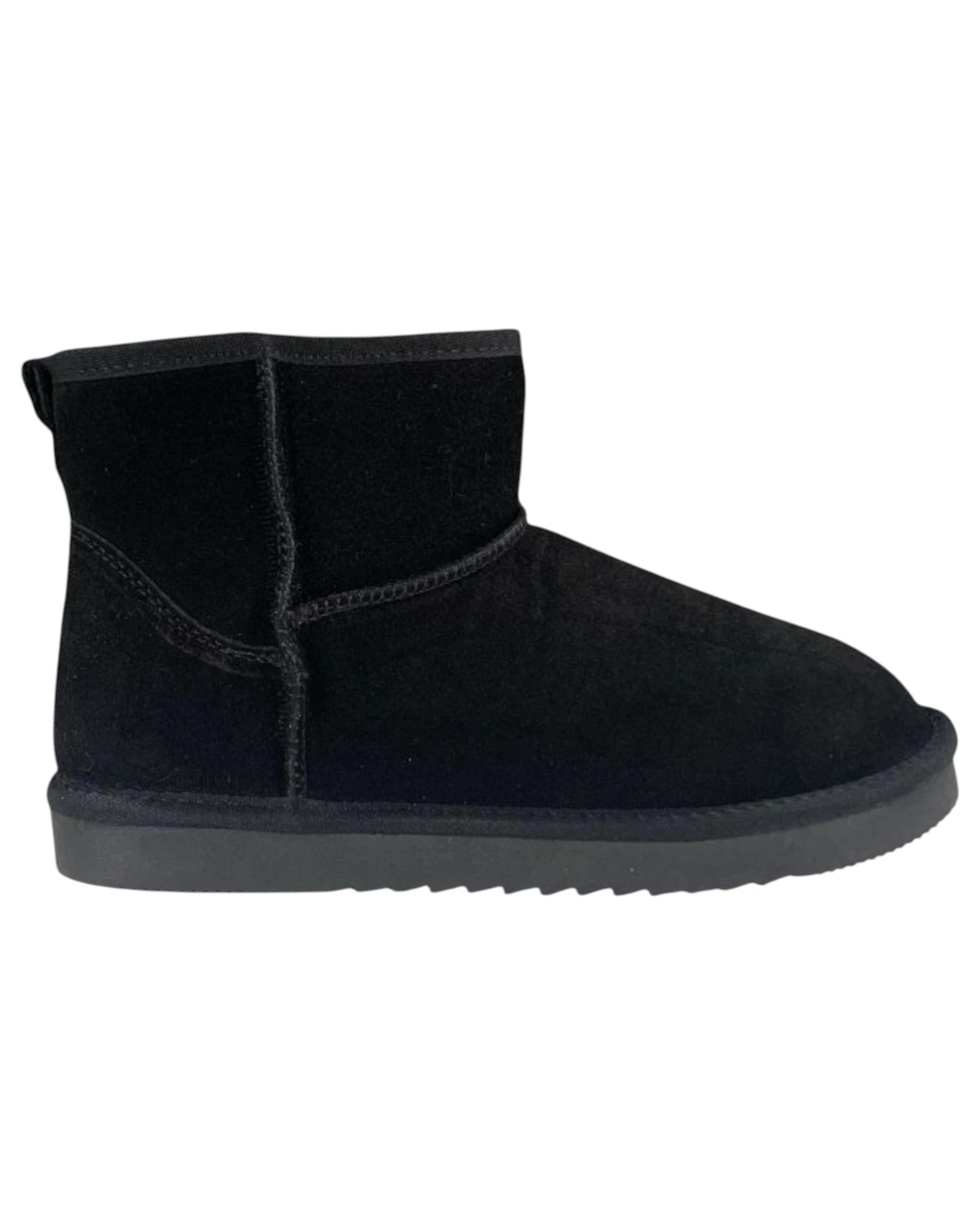 1 Grosby Mens Juneau Black Boot Slippers Casual Slip On Shoes BLACK, 1 of 7