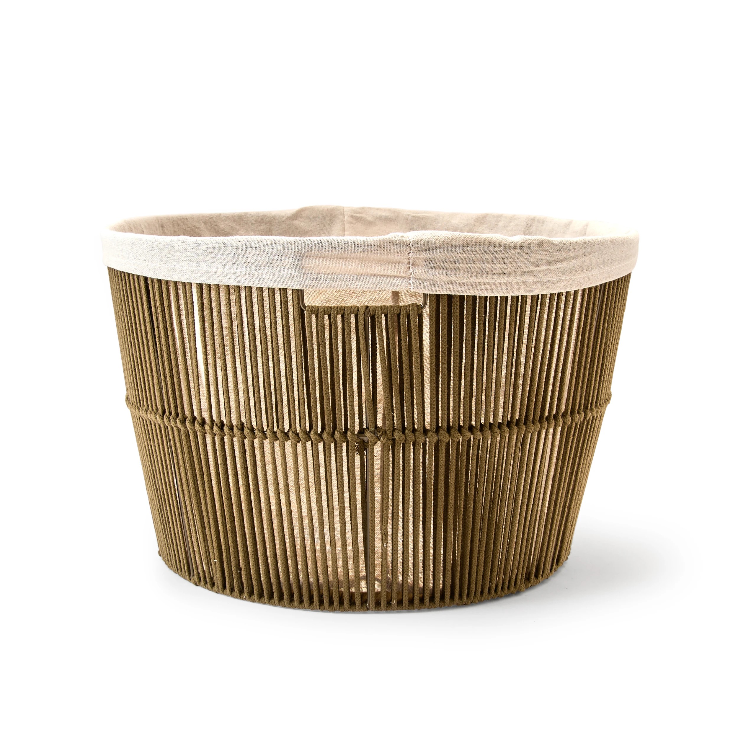 4 Rope Laundry Basket with Liner - Green, 4 of 7