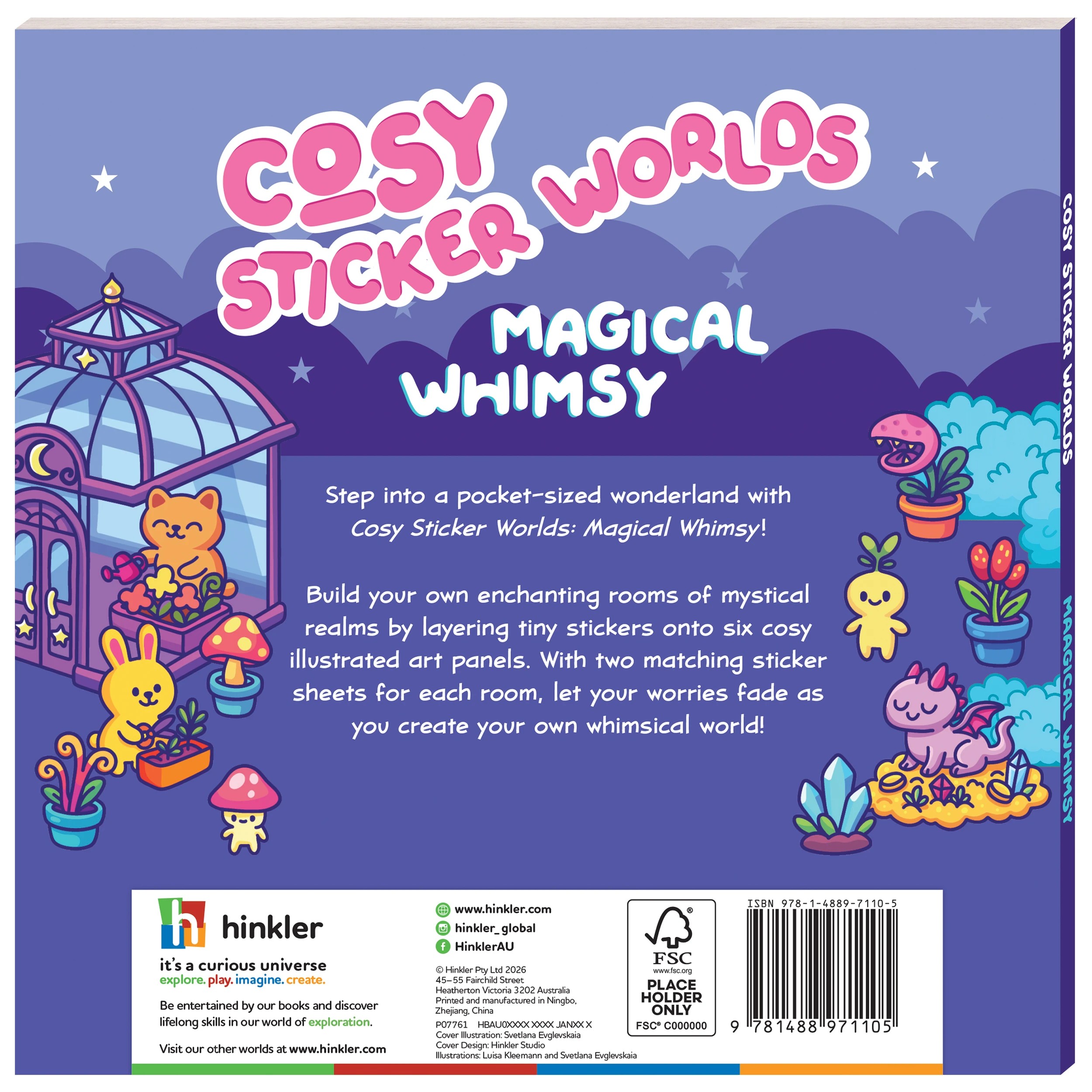 2 Cosy Sticker Worlds Magical Whimsy Book, 2 of 7