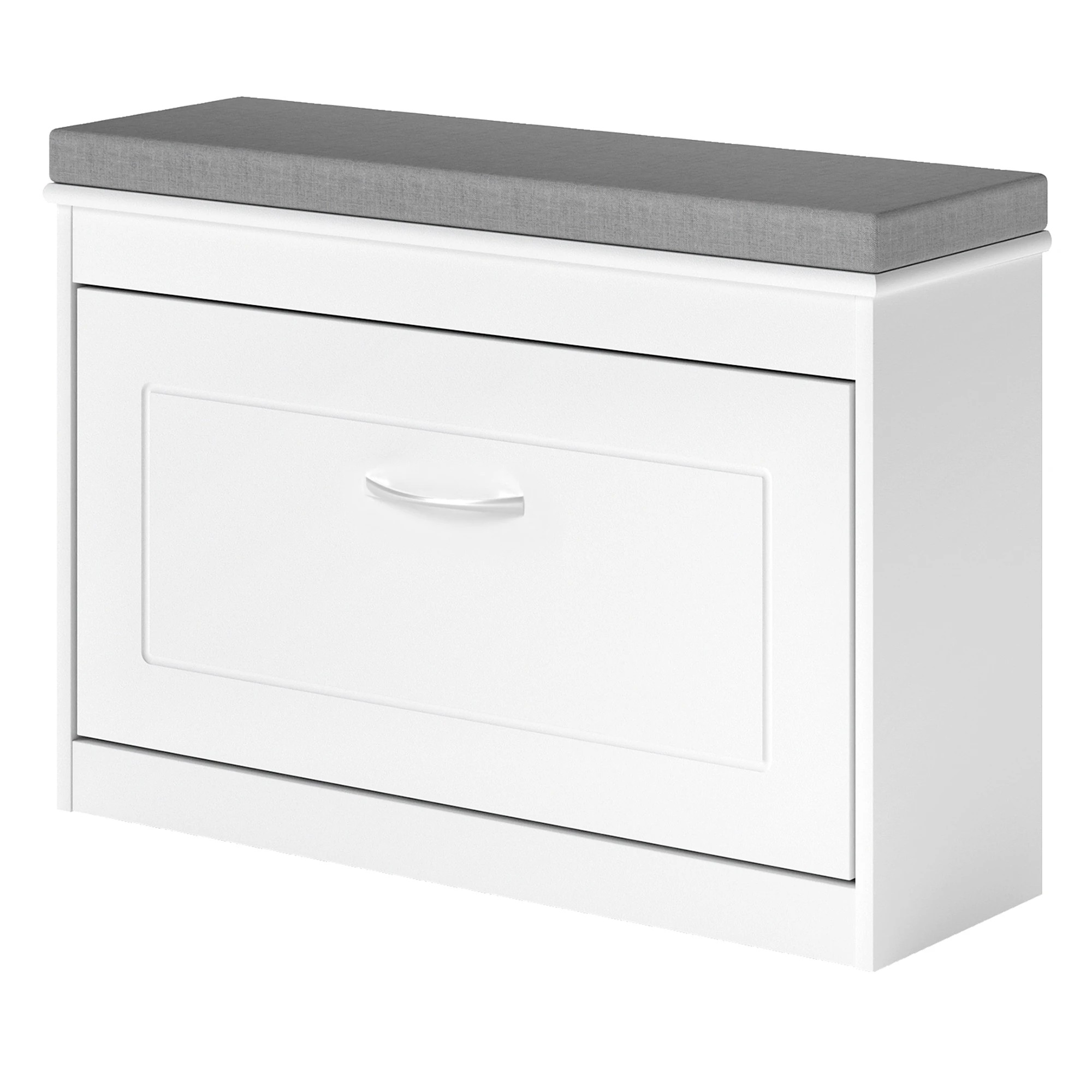 1 Levede Narrow Shoe Cabinet With Seat Cushion2-Tier Rack, 1 of 8