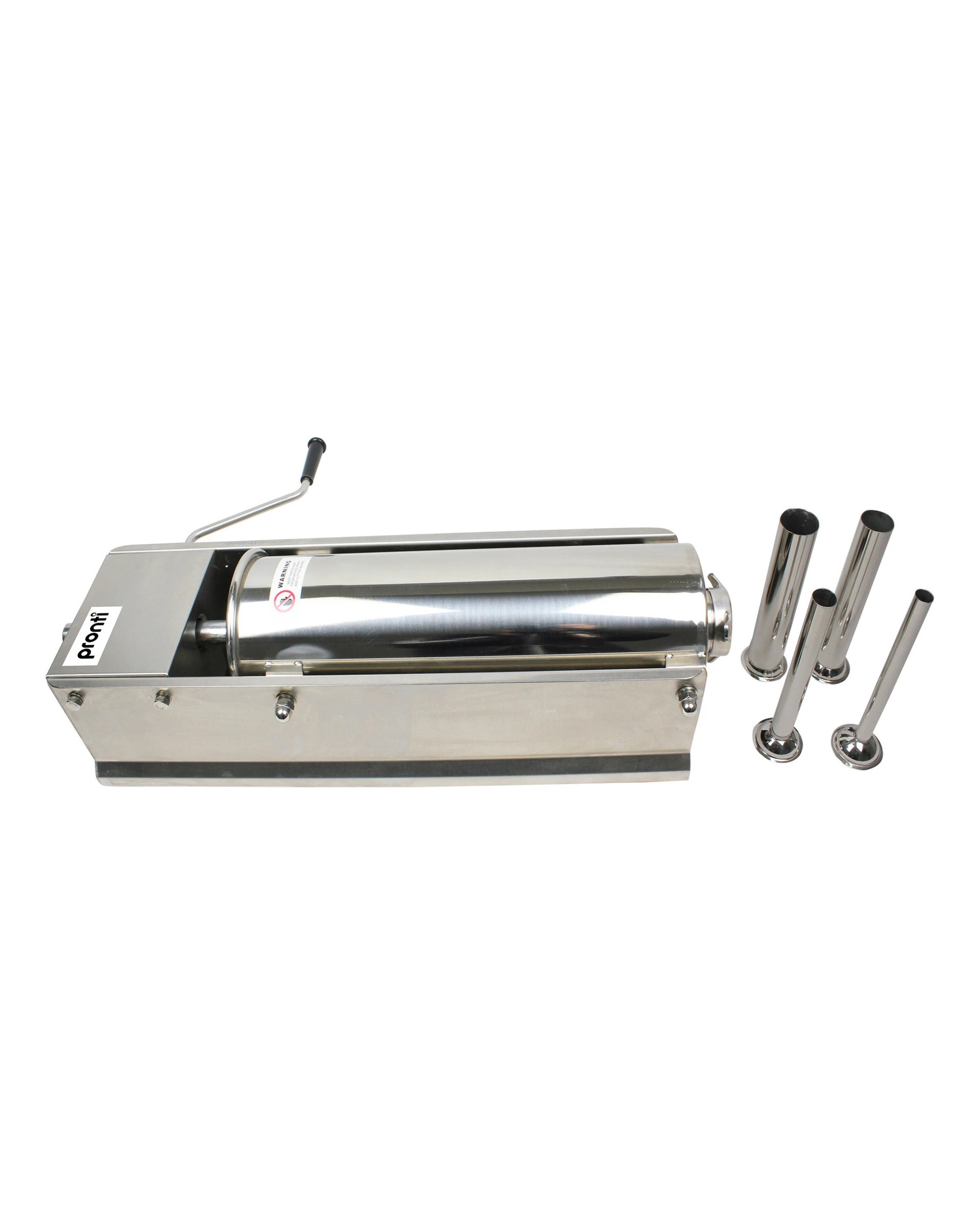 6 Pronti 5l Sausage Stuffer Stainless Steel With 4 Filling Tubes - Horizontal, 6 of 10