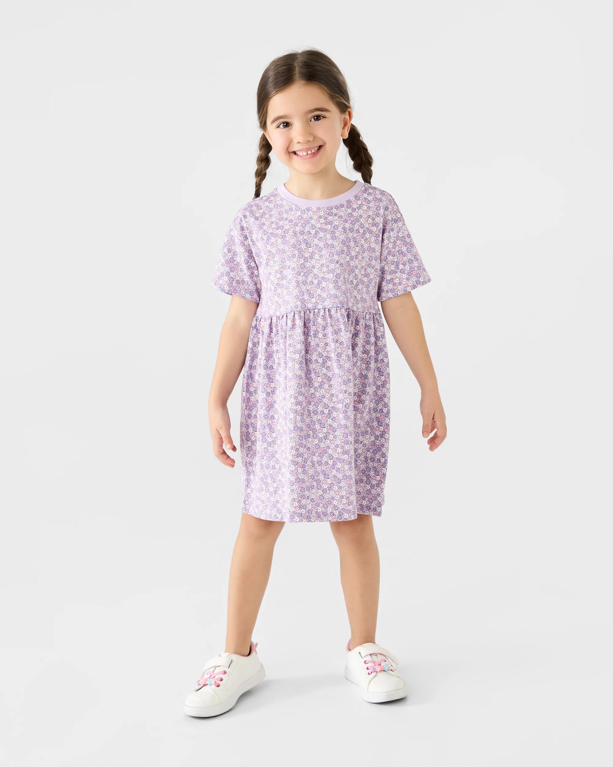 7 Jersey Dress Pur Floral, 7 of 8