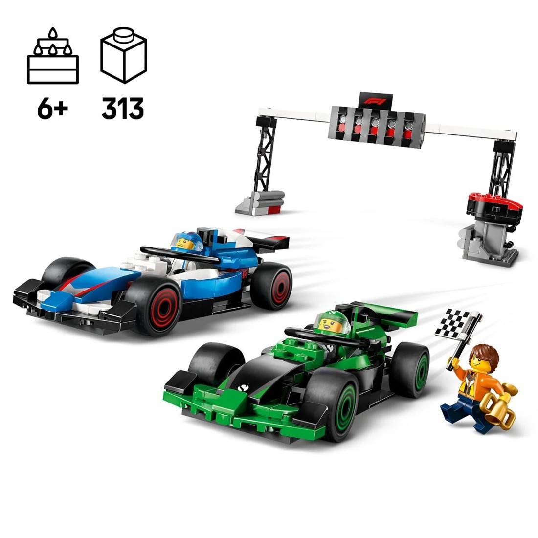 9 LEGO City F1 Grid with VCARB & Sauber Race Cars 60474, 9 of 10