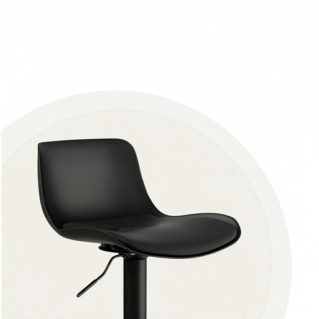 5 Artiss 2x Bar Stools Padded Seat Gas Lift - Black, 5 of 6