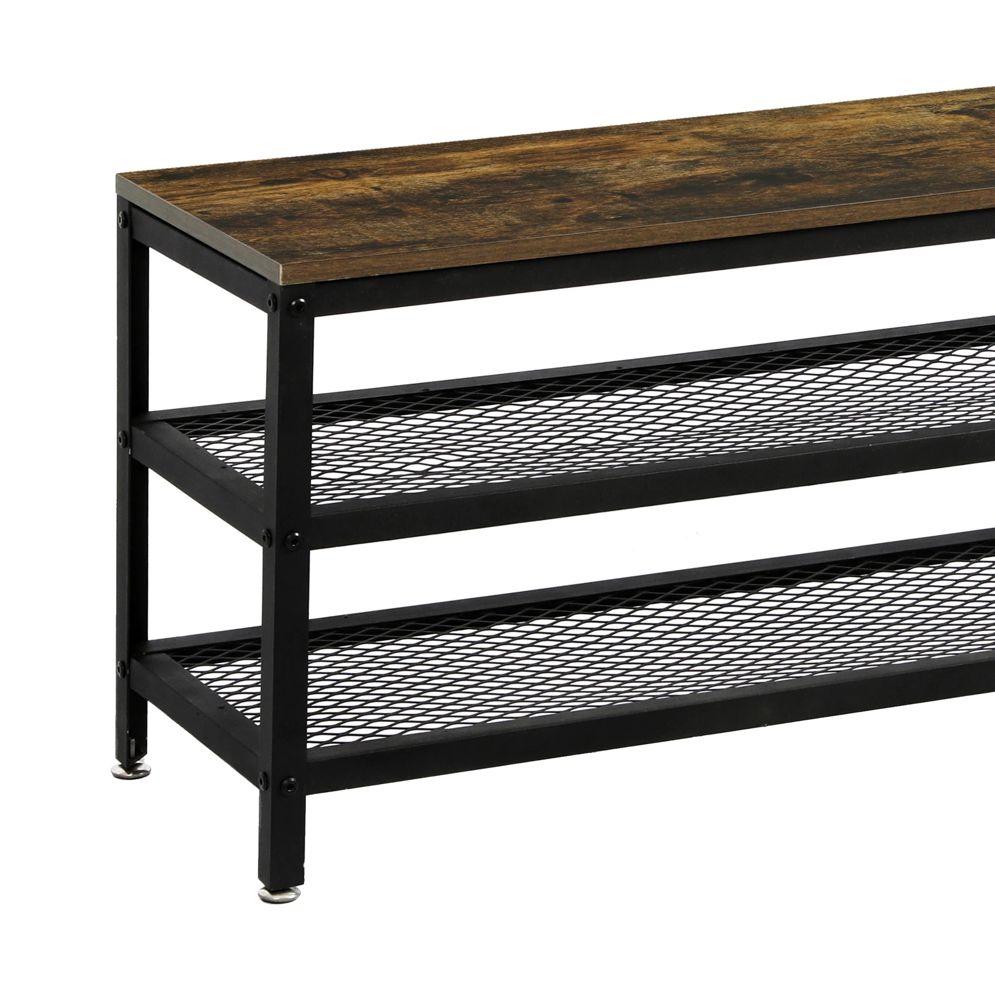 5 Levede 3-Tier Shoe Rack Bench Storage Cabinet Organisers Industrial Steel 100cm, 5 of 7