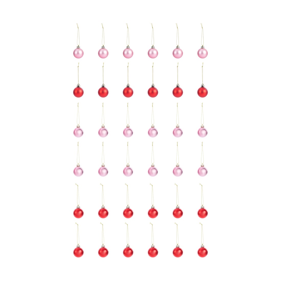 2 36 Pack 4cm Pink Candy Baubles, 2 of 8