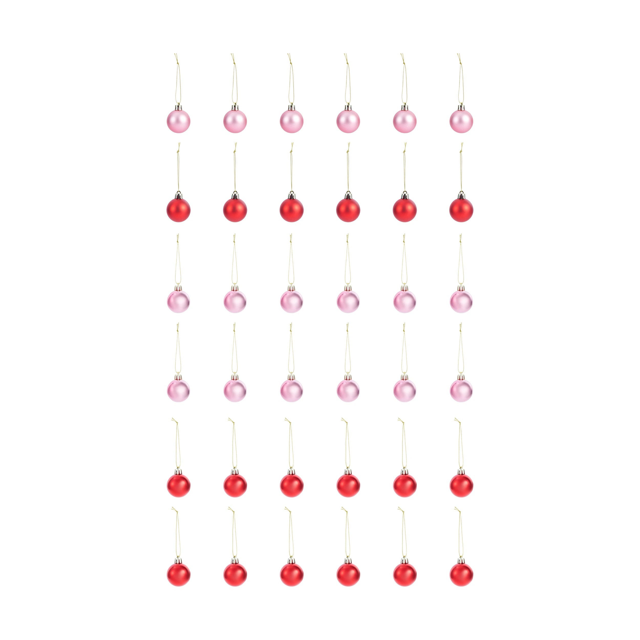 2 36 Pack 4cm Pink Candy Baubles, 2 of 8