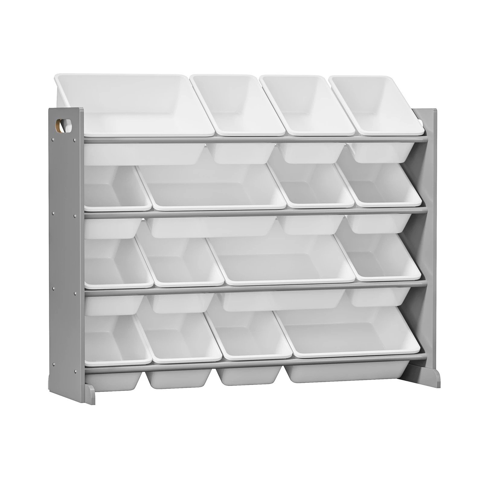 8 Oikiture Kids Toy Box Organiser 16 Bins Display Shelf Removable Drawer - Grey, 8 of 9