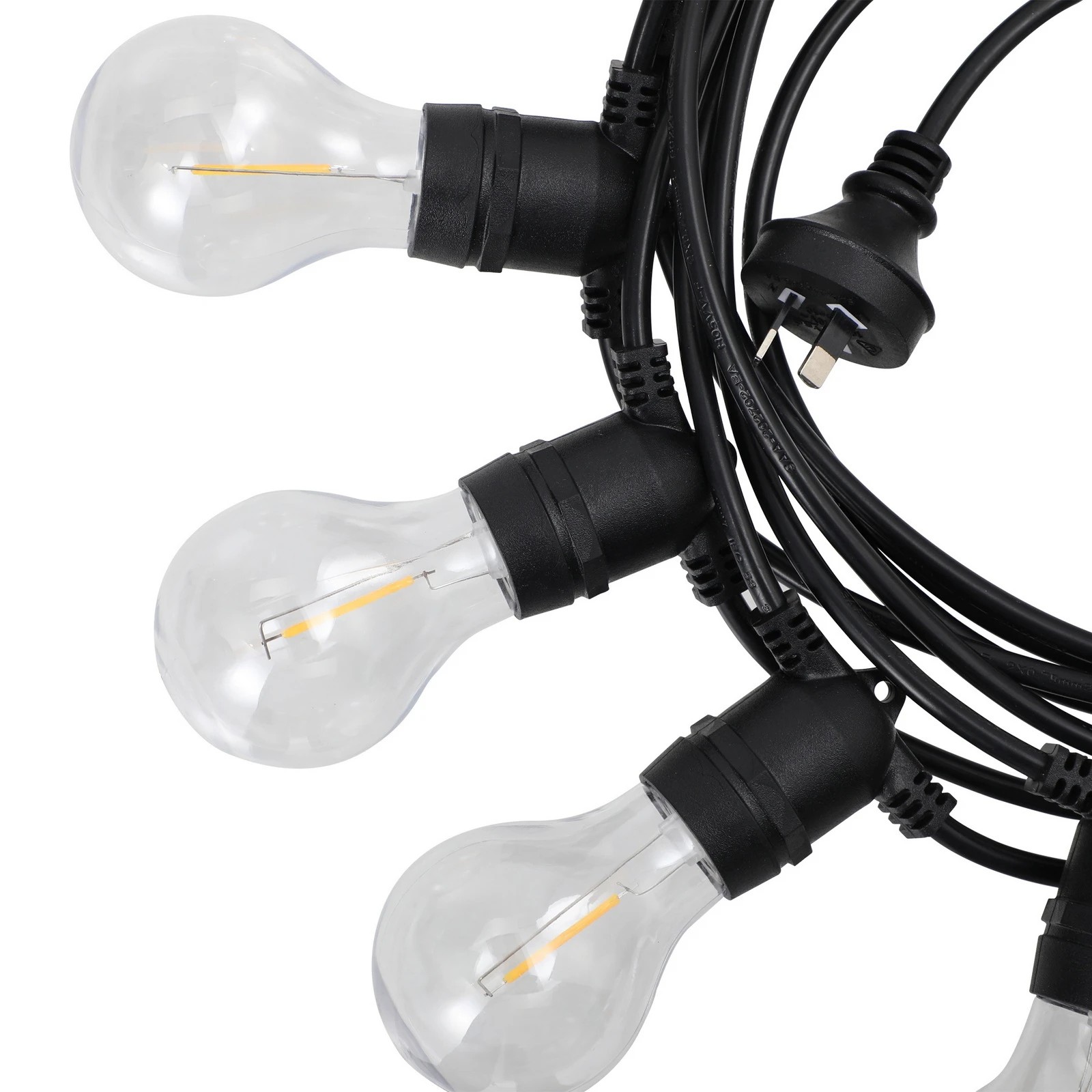 10 Mazam 50M Festoon String Lights LED Christmas - Black, 10 of 10