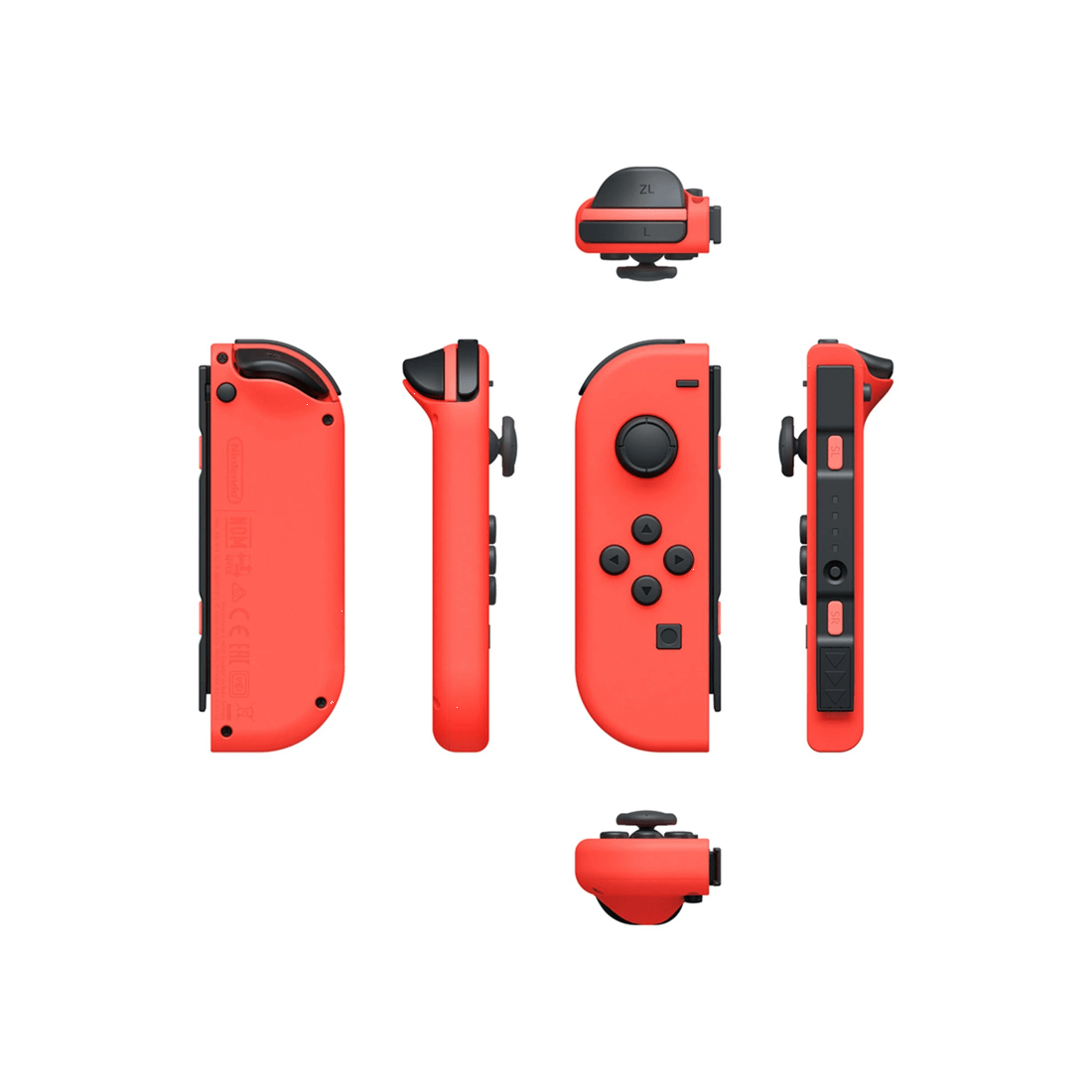 6 Nintendo Switch Joy-Con Neon Red and Blue Controller Set, 6 of 6