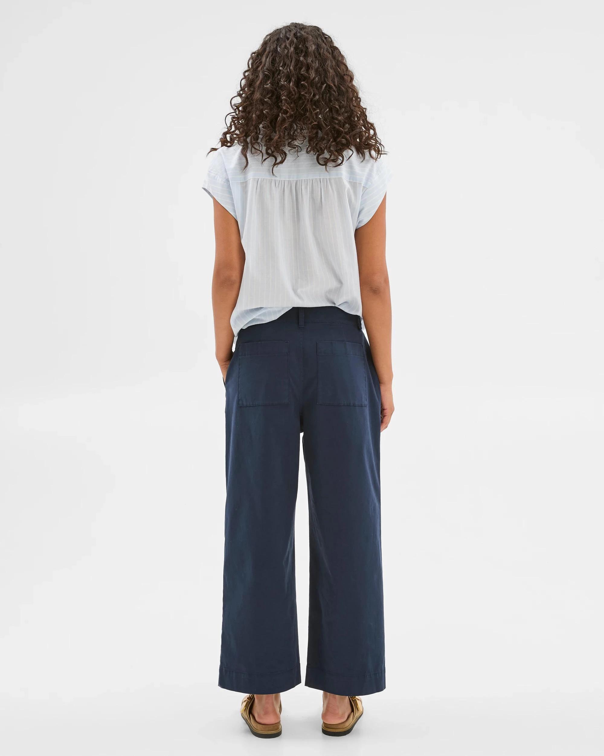 4 Target Australian Cotton Summer Crop Pants NAVY BLUE, 4 of 6