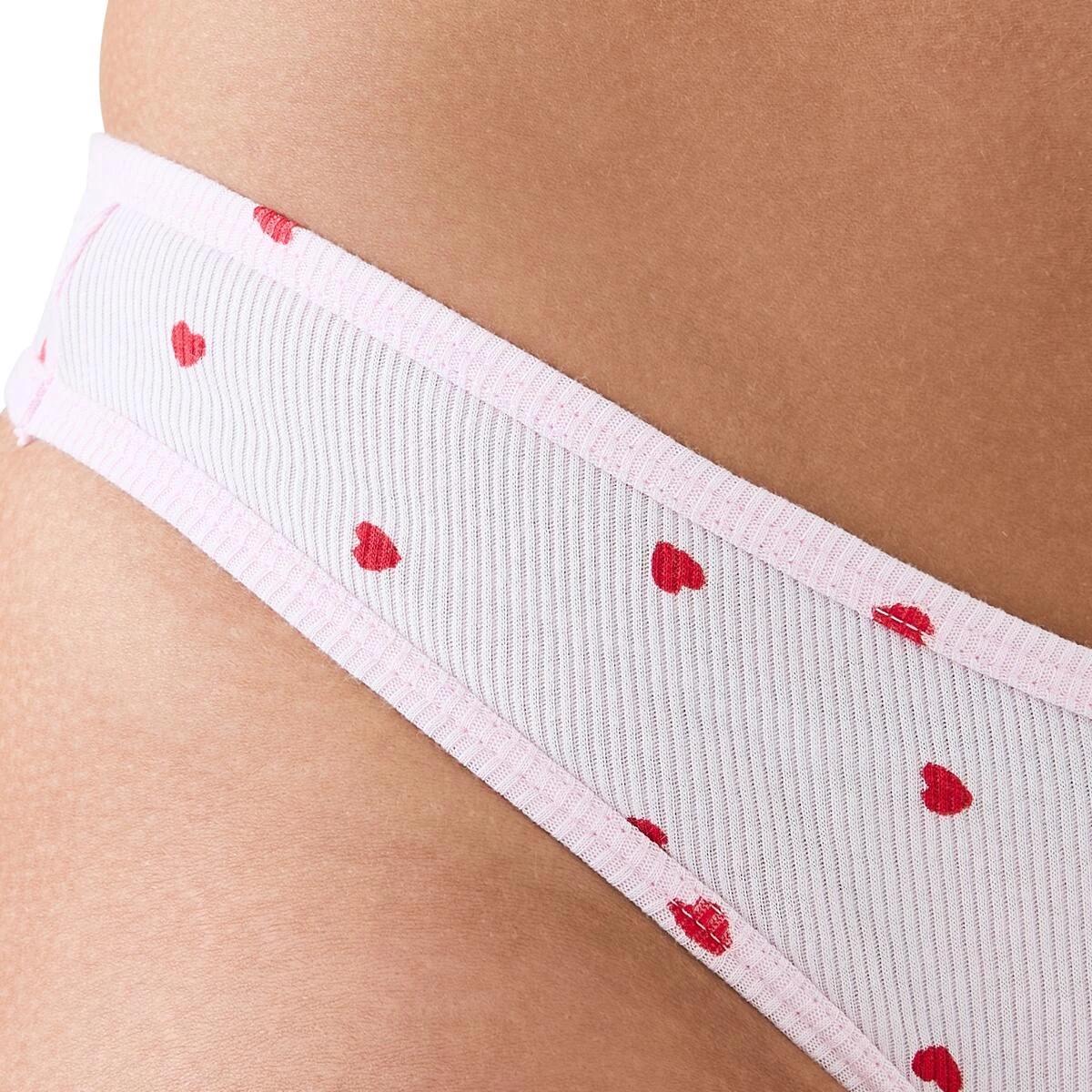 3 Ribbed G-string Briefs MINI HEARTS BALLERINA, 3 of 6