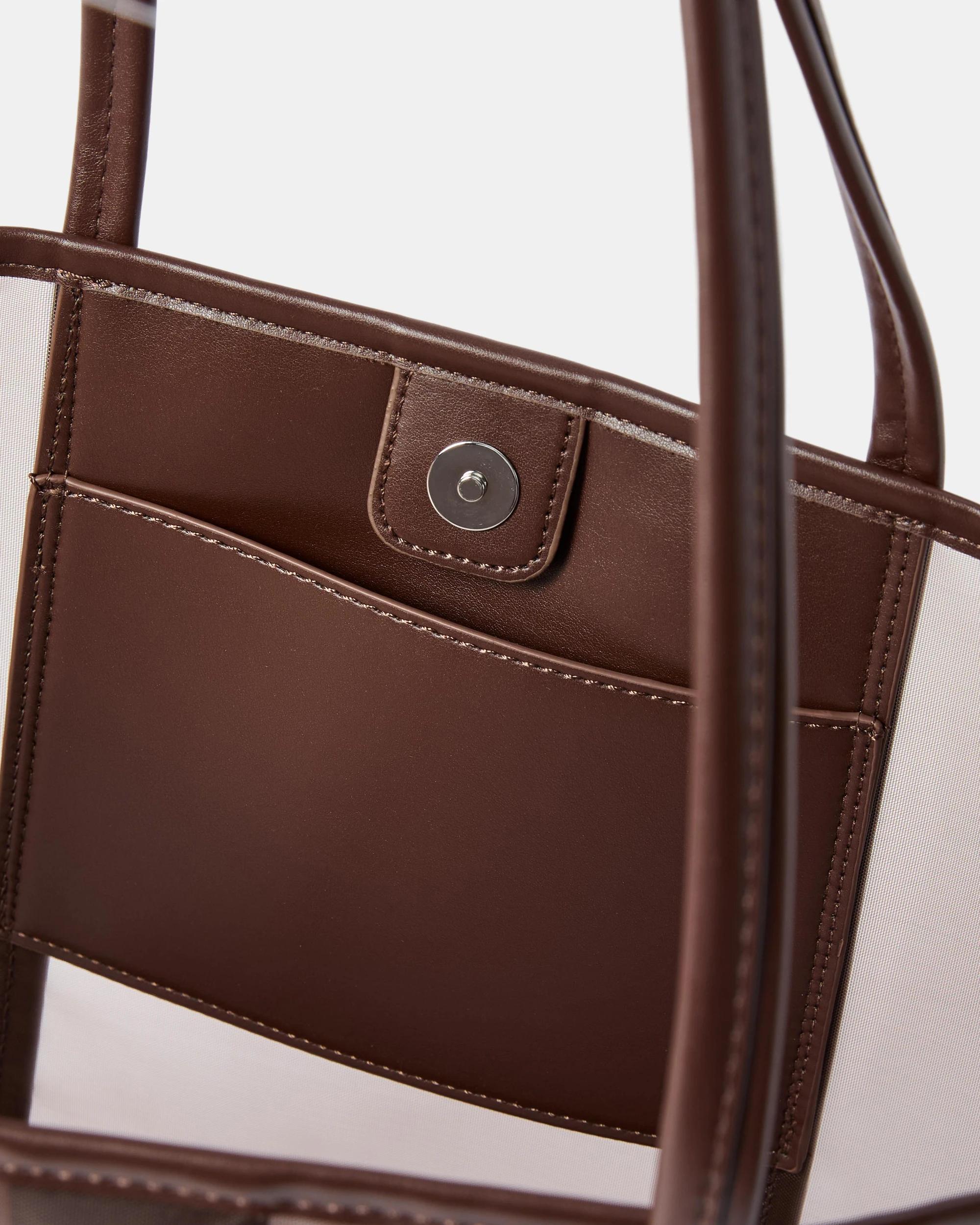 4 Mesh Tote Bag Chocolate, 4 of 4