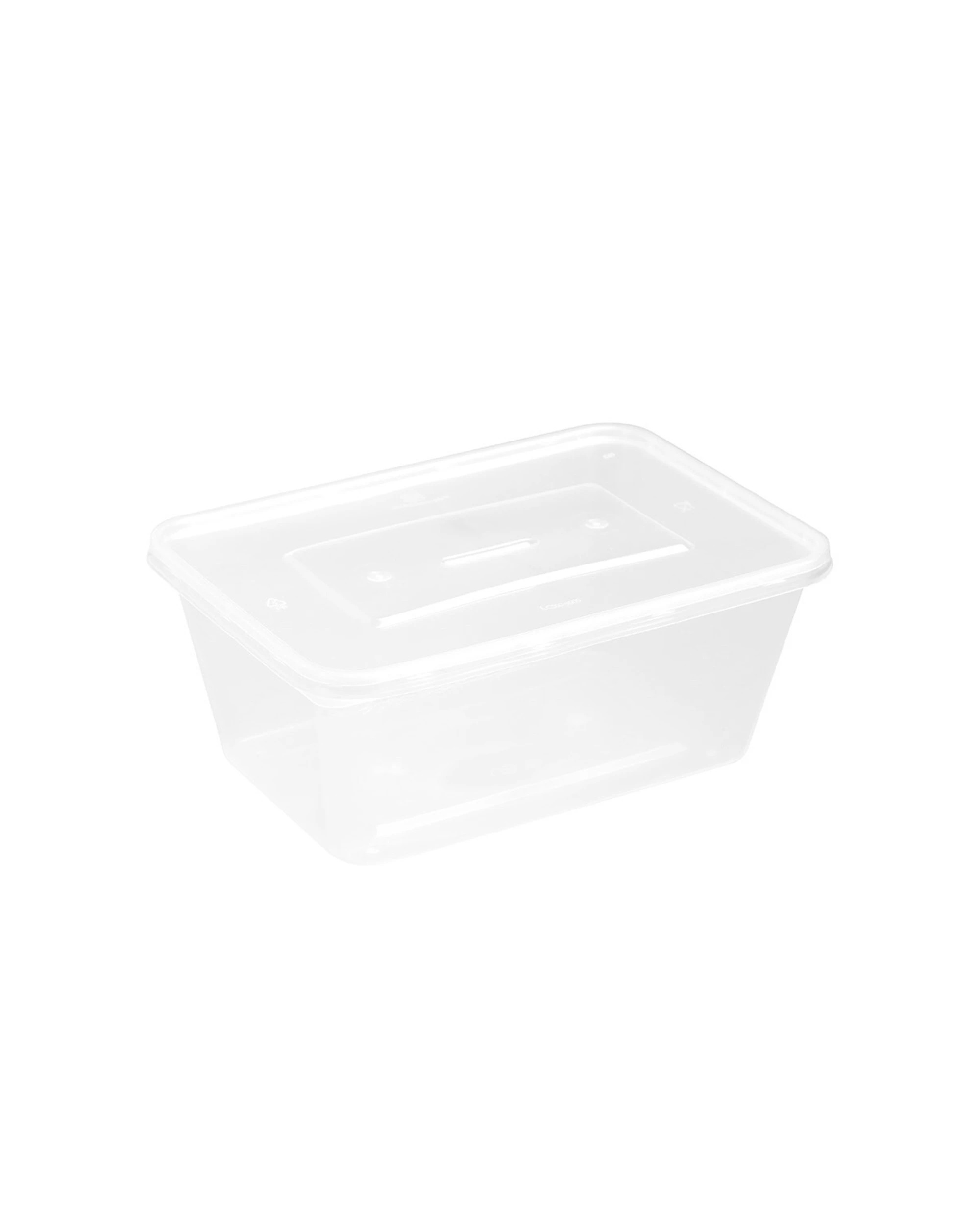 4 10pc Lemon & Lime Reusable Takeaway Food Storage Container Box Rectangular 1l
 - Clear, 4 of 5