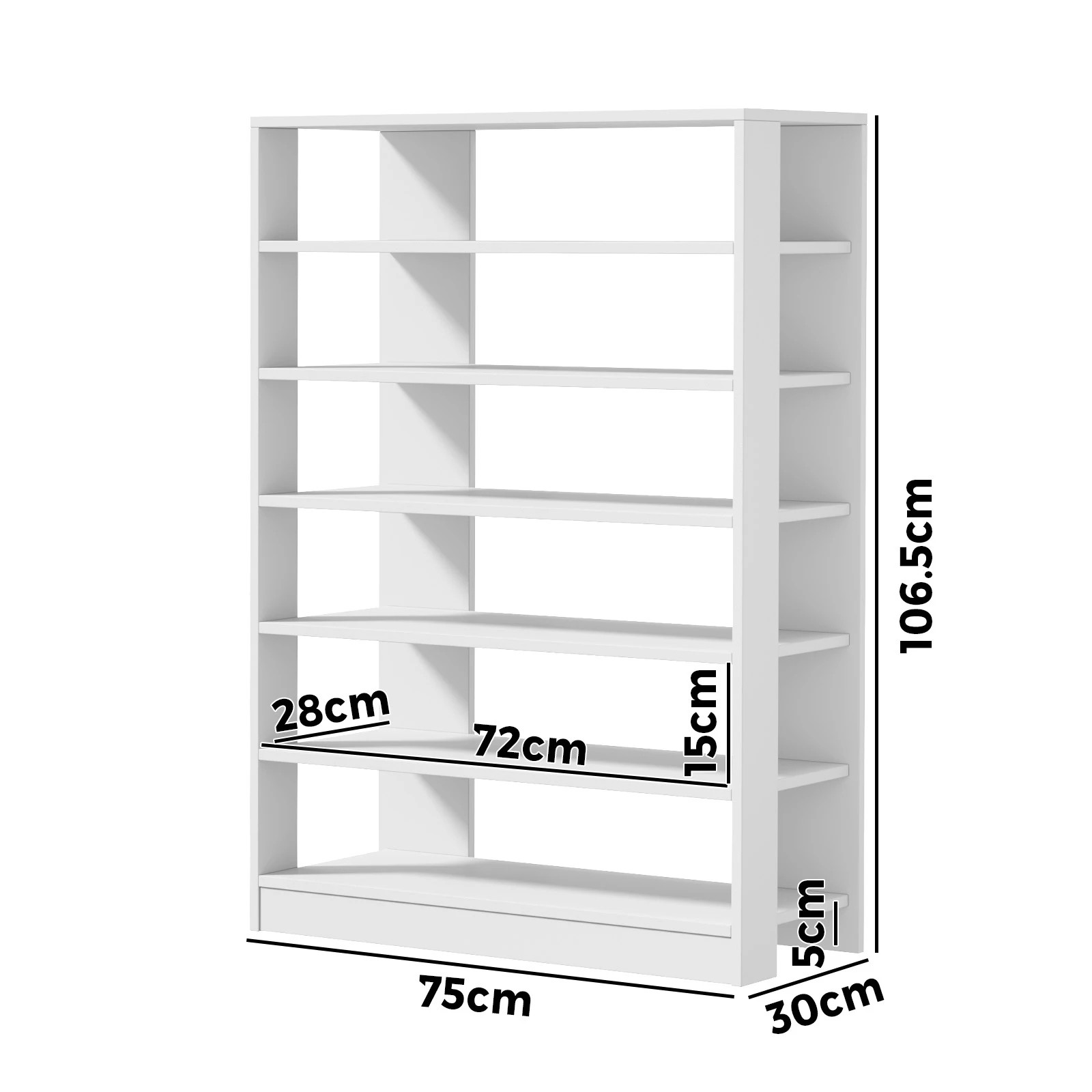 2 Oikiture Shoe Rack 7 Tiers Shelf Storage Cabinet Organiser 42 Pairs - White, 2 of 7
